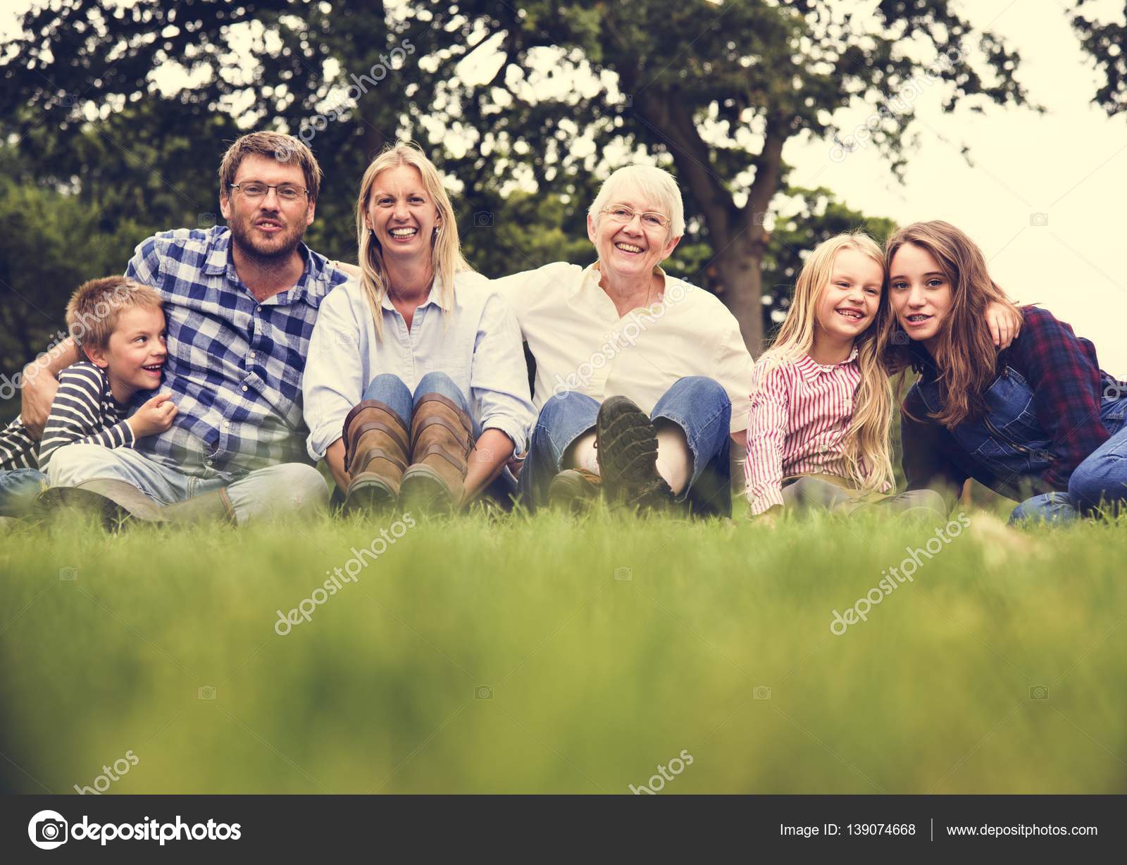 beautiful Family Outdoors — Stock Photo © Rawpixel #139074668