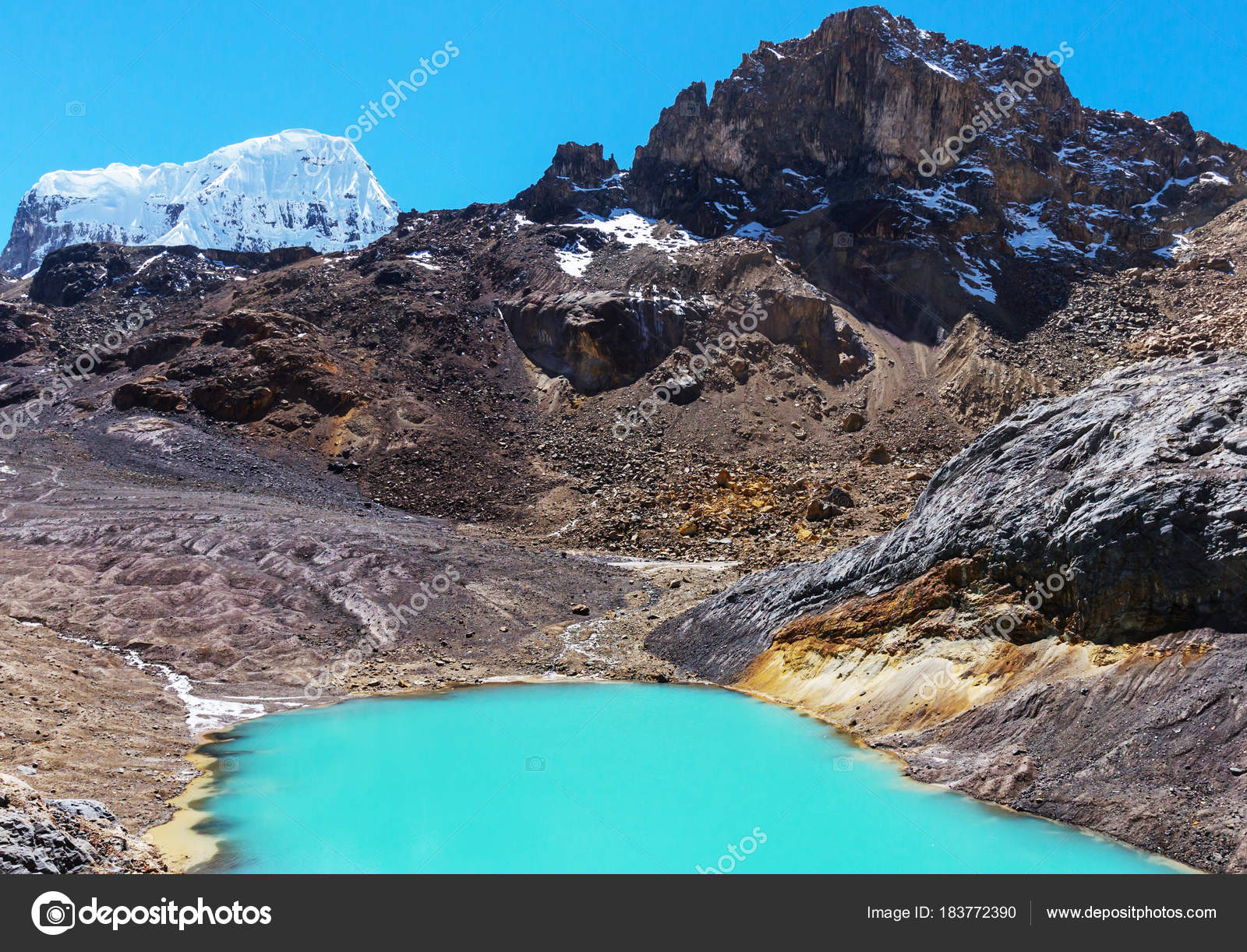 Beautiful Mountains Landscapes Cordillera Huayhuash Peru South ...