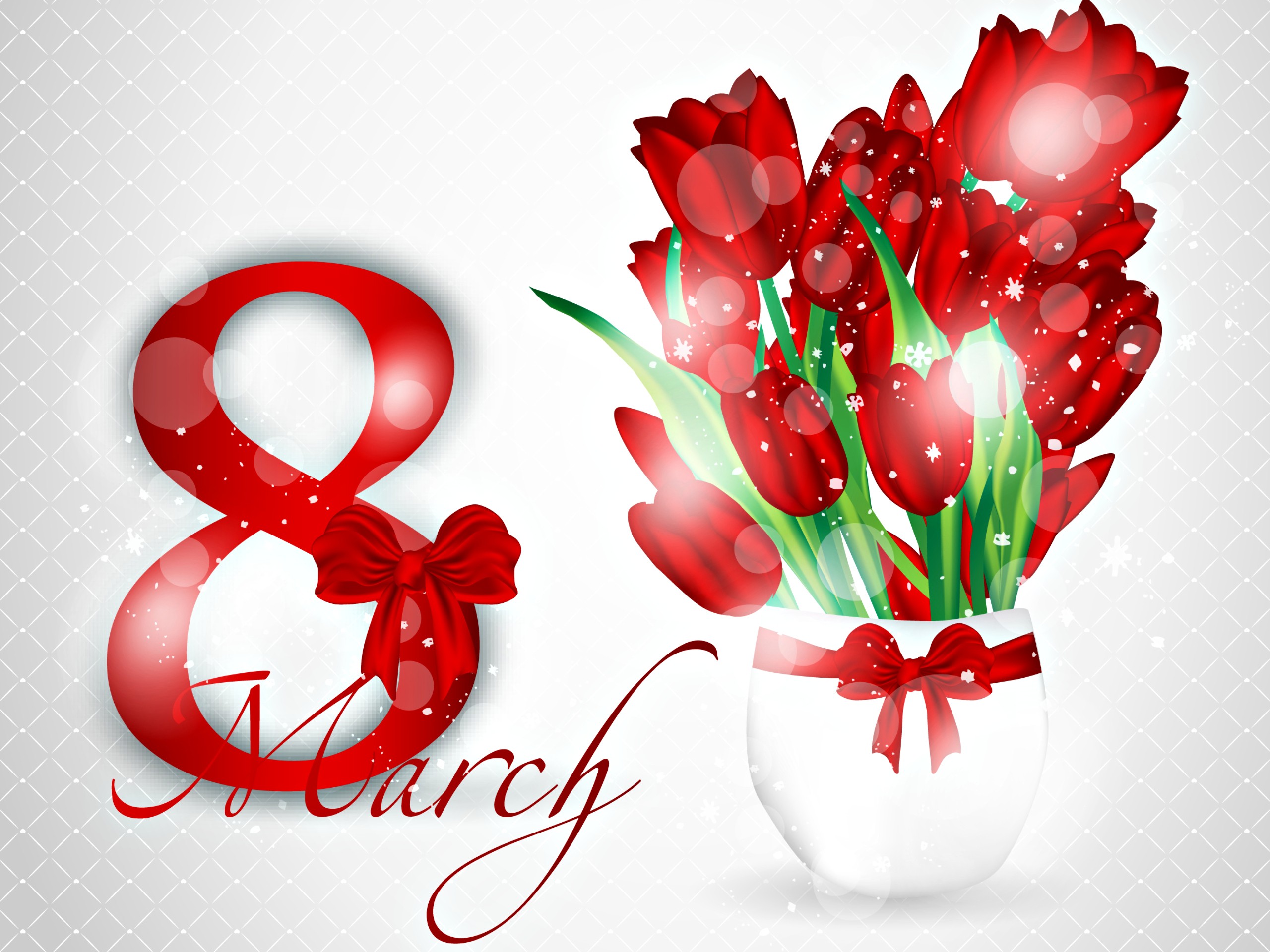 Flowers: Tulip Gift Romantic Lovely Bow Beautiful Love Sweet Ribbon ...