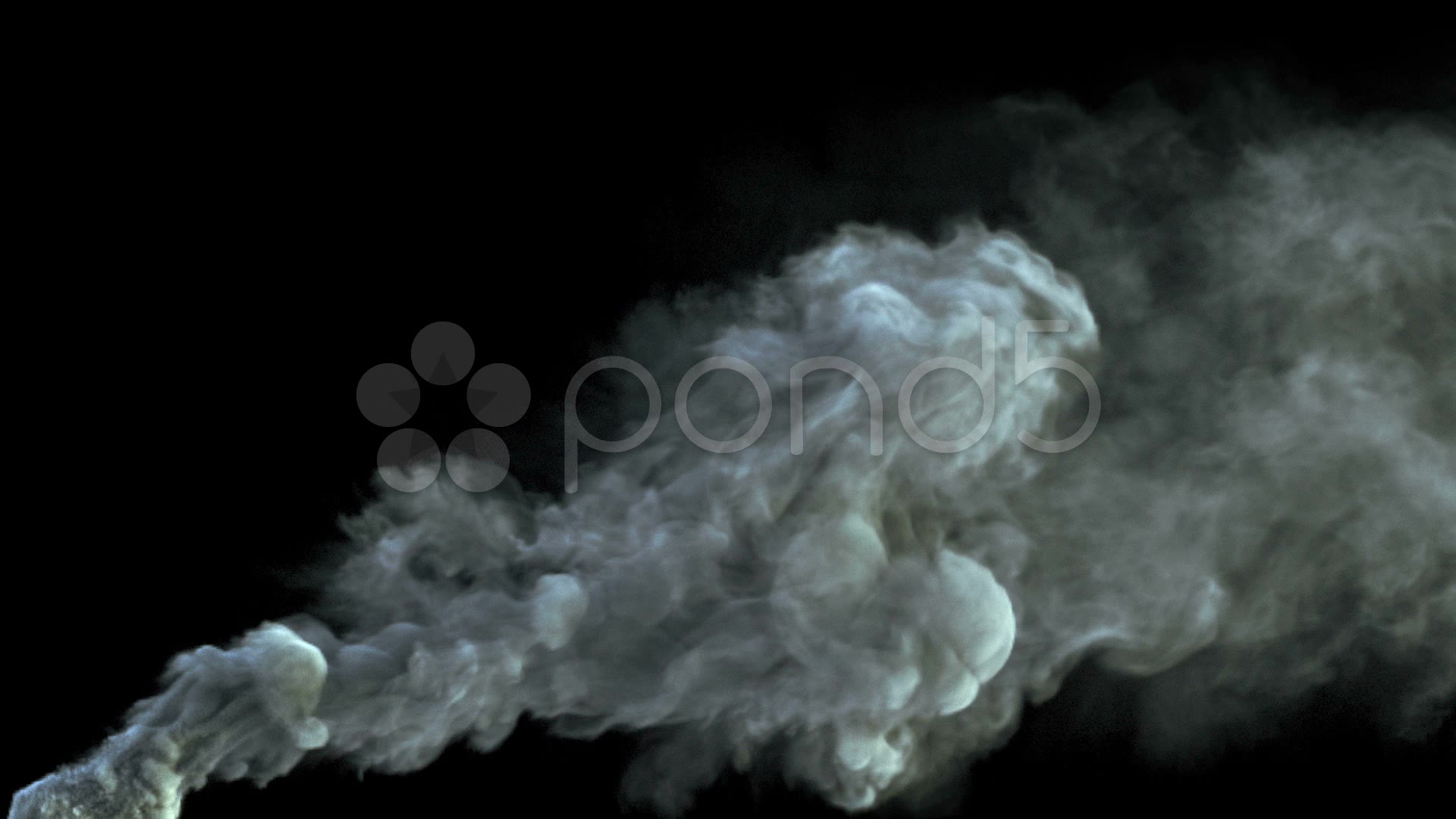 Beautiful smoke floating over black background ~ Clip #22347592