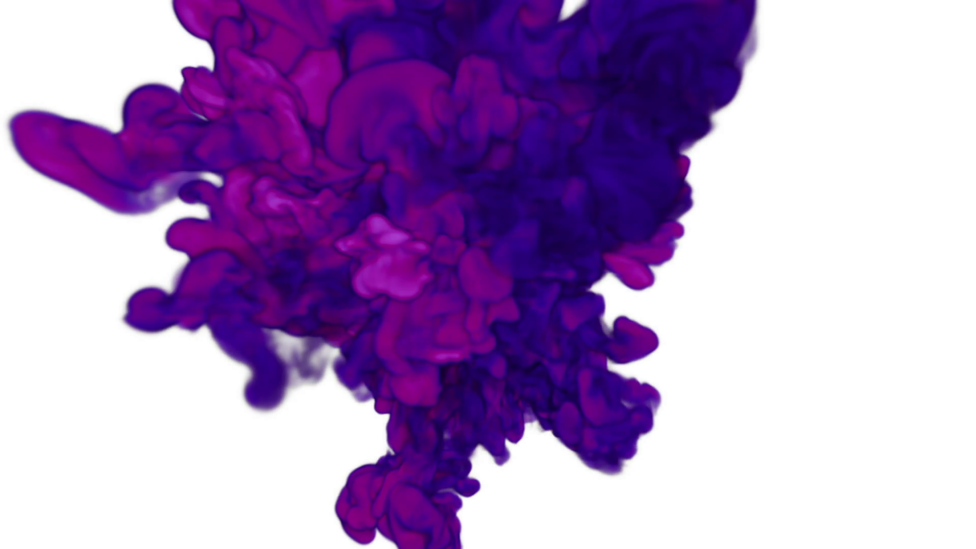 Abstract background violet Ink underwate water or smoke with alpha ...