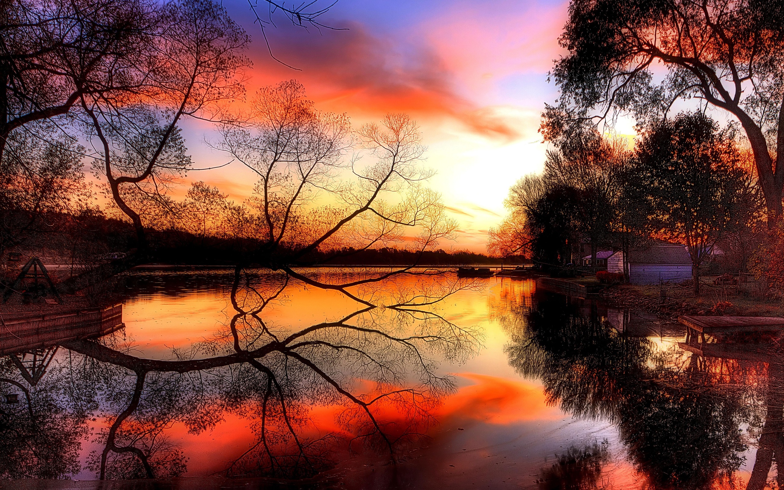 Beautiful Sunset by the Lake Wallpaper | Gallery Yopriceville ...