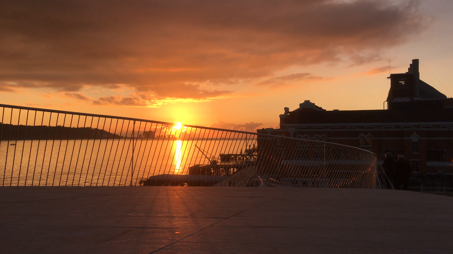 Tagus River Beautiful Sunset, View From Top of MAAT Museum In Lisbon ...