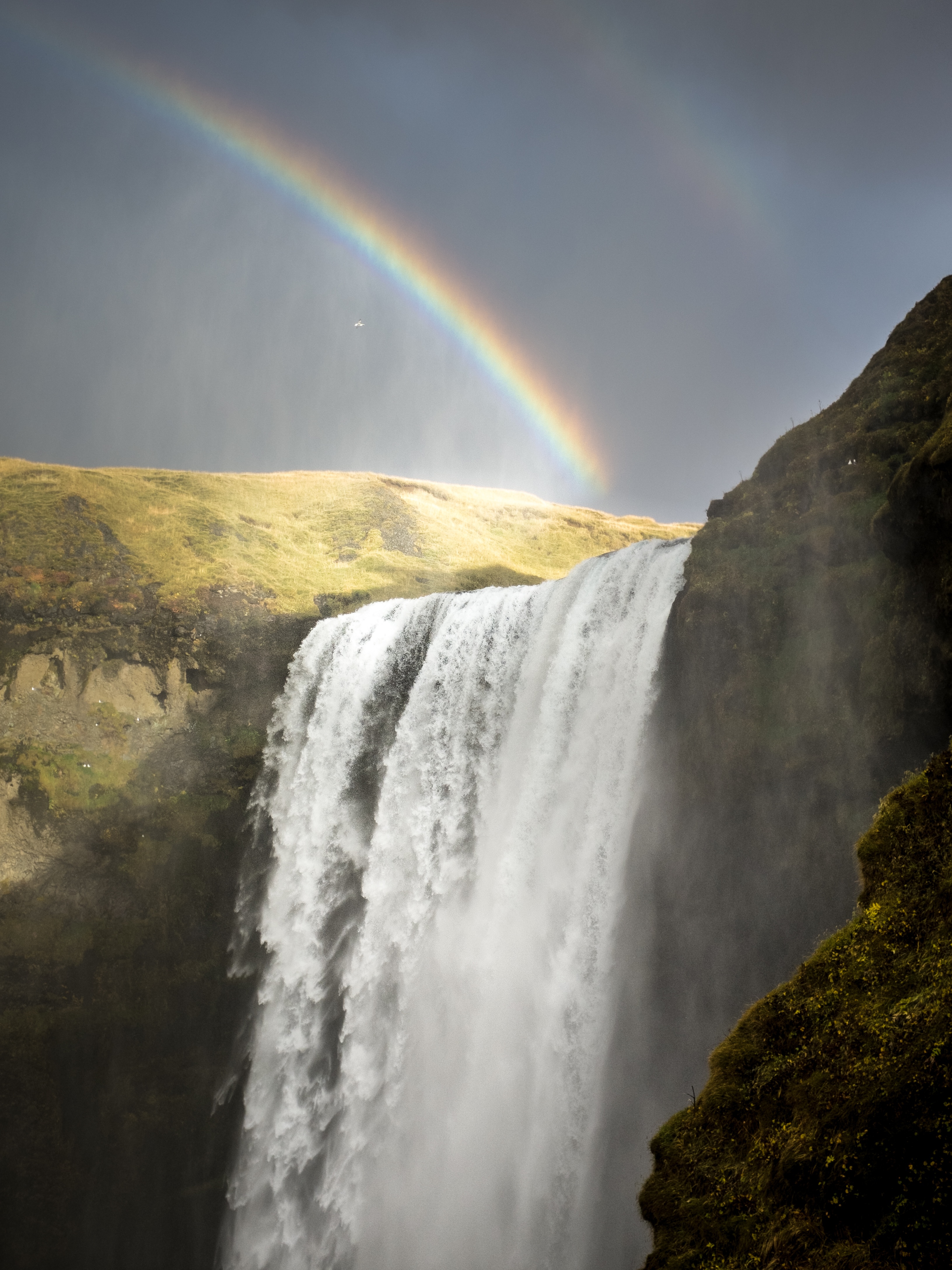Beautiful Waterfall in Iceland, Beauty, Fall, Iceland, Mountain, HQ Photo