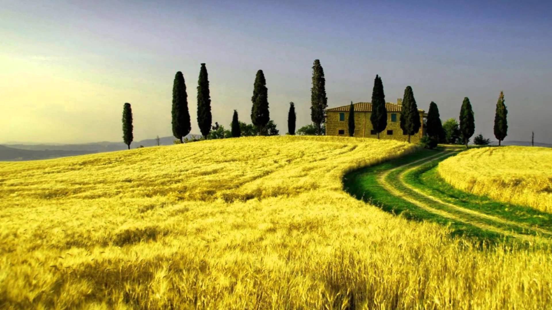 Tuscany Italy - beautiful scenery with flute music - YouTube