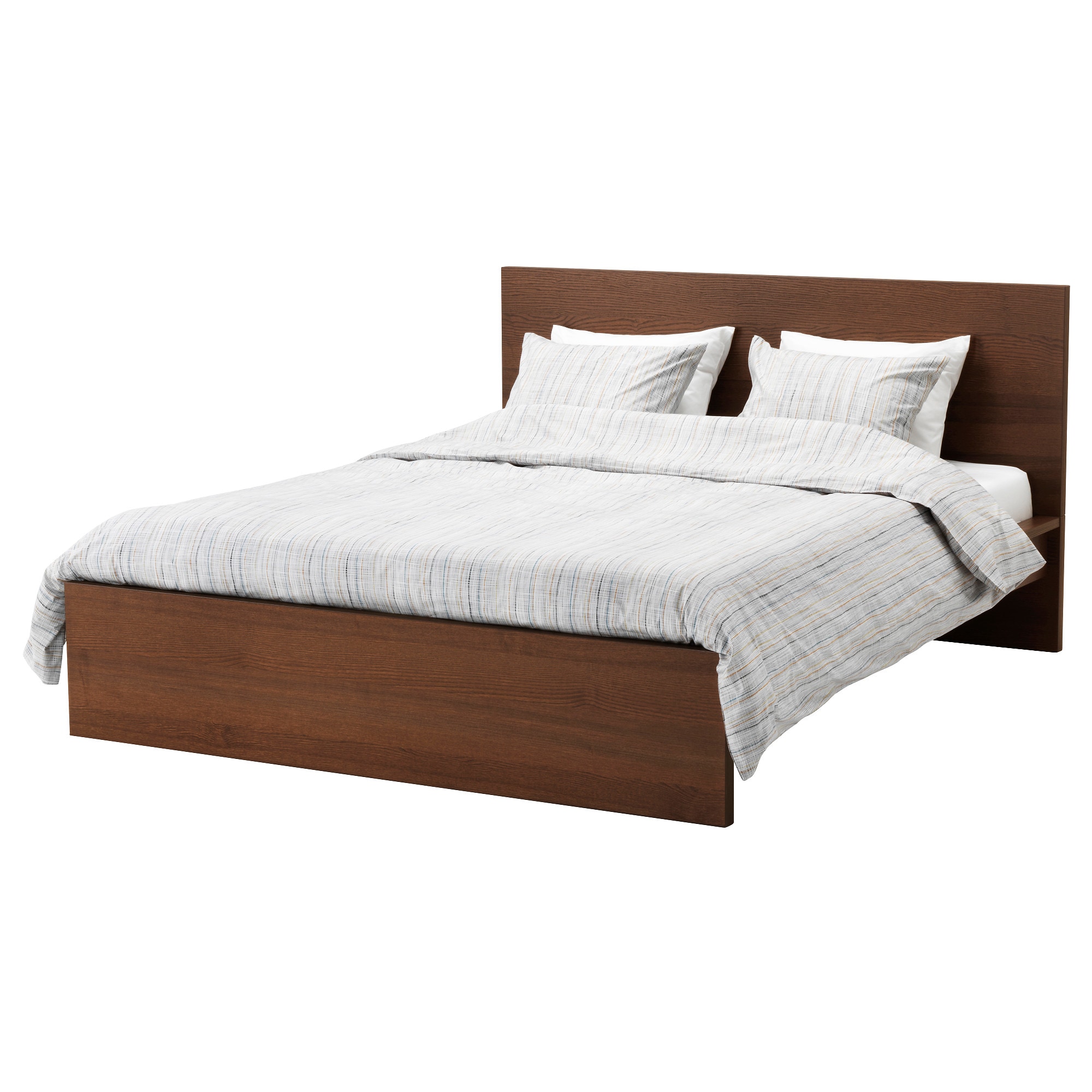 MALM Bed frame, high - Queen, -, black-brown - IKEA