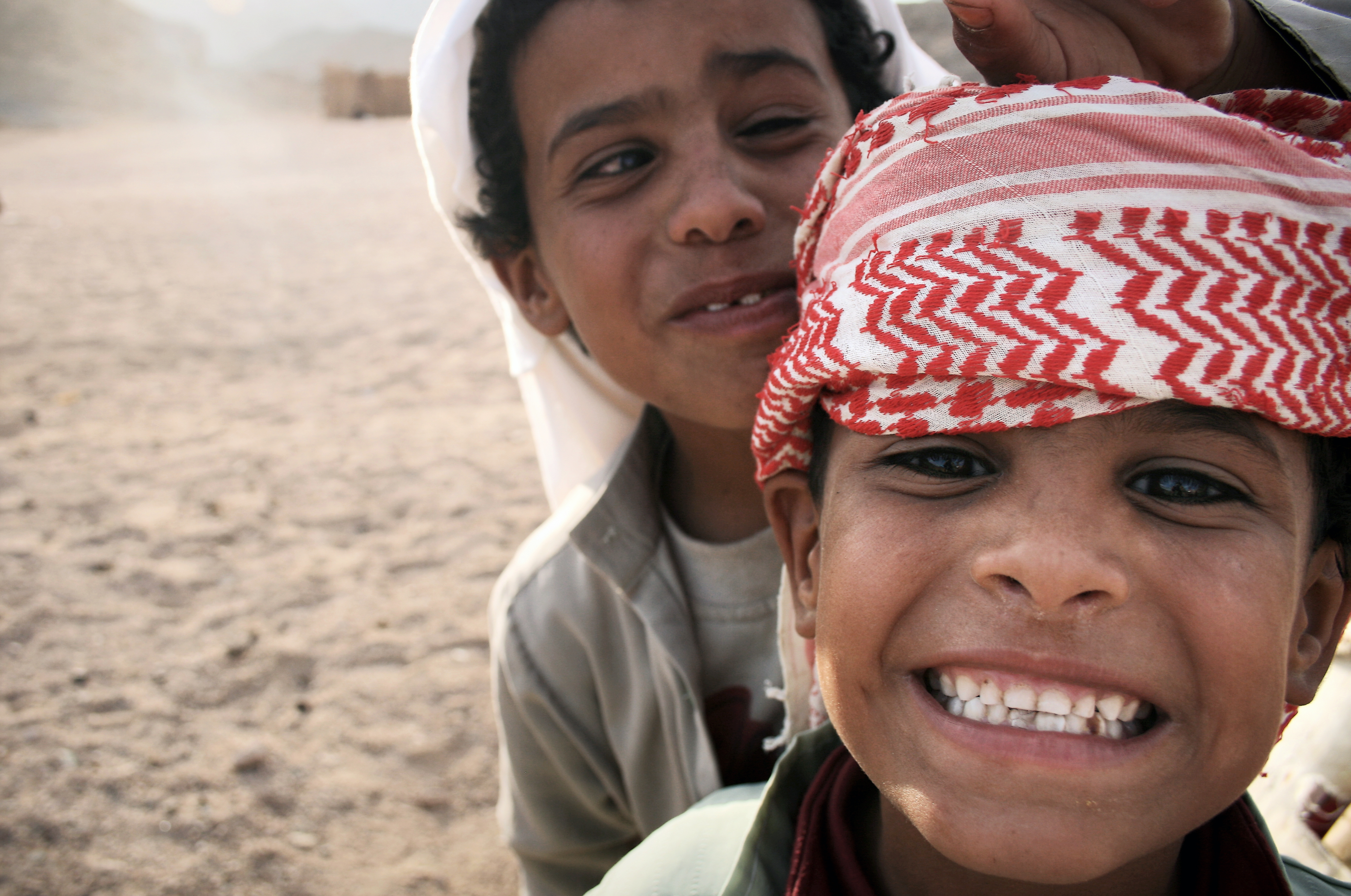 Bedouin boys in egypt photo