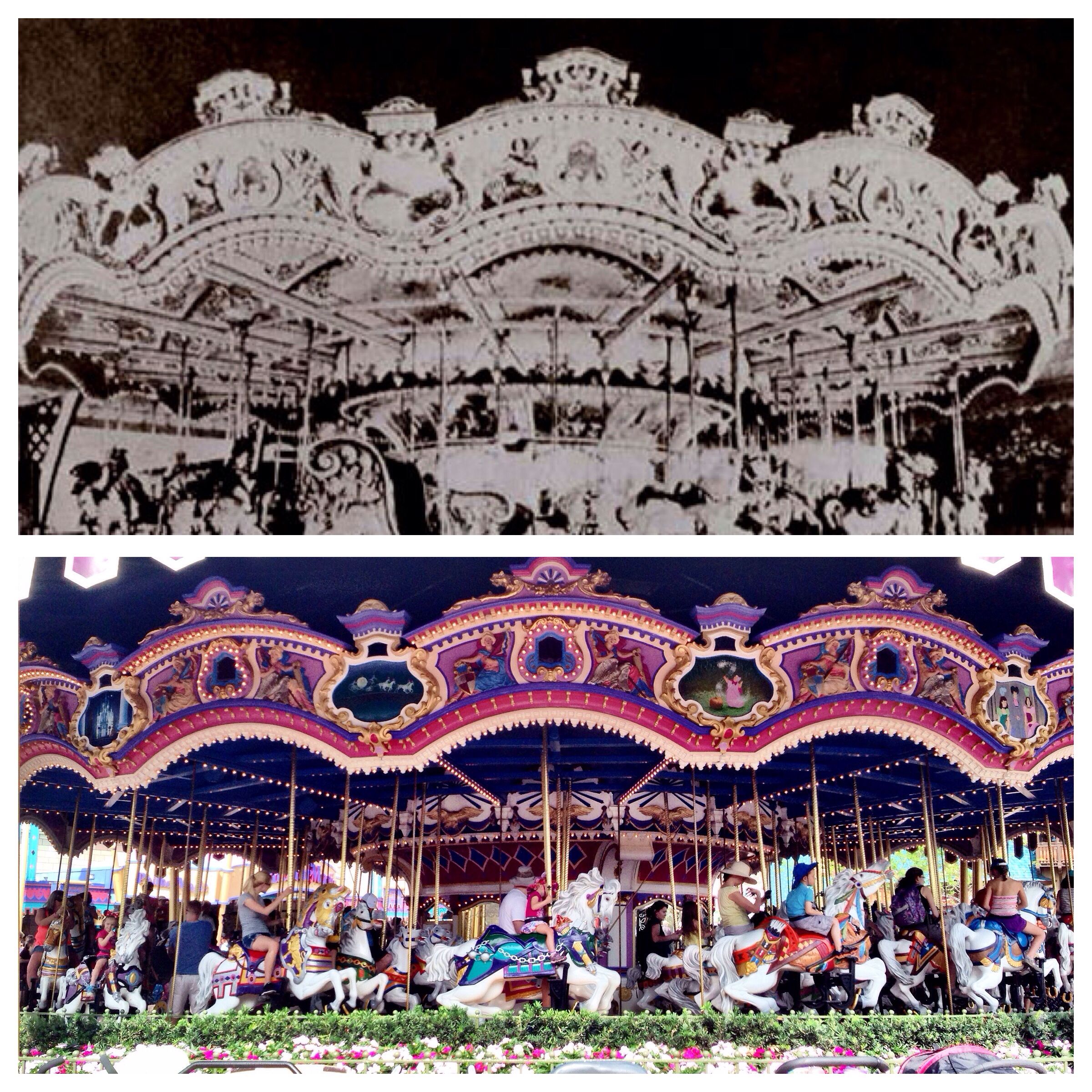 Disney Magic Kingdom Carousel Then and Now - built in 1917 in ...