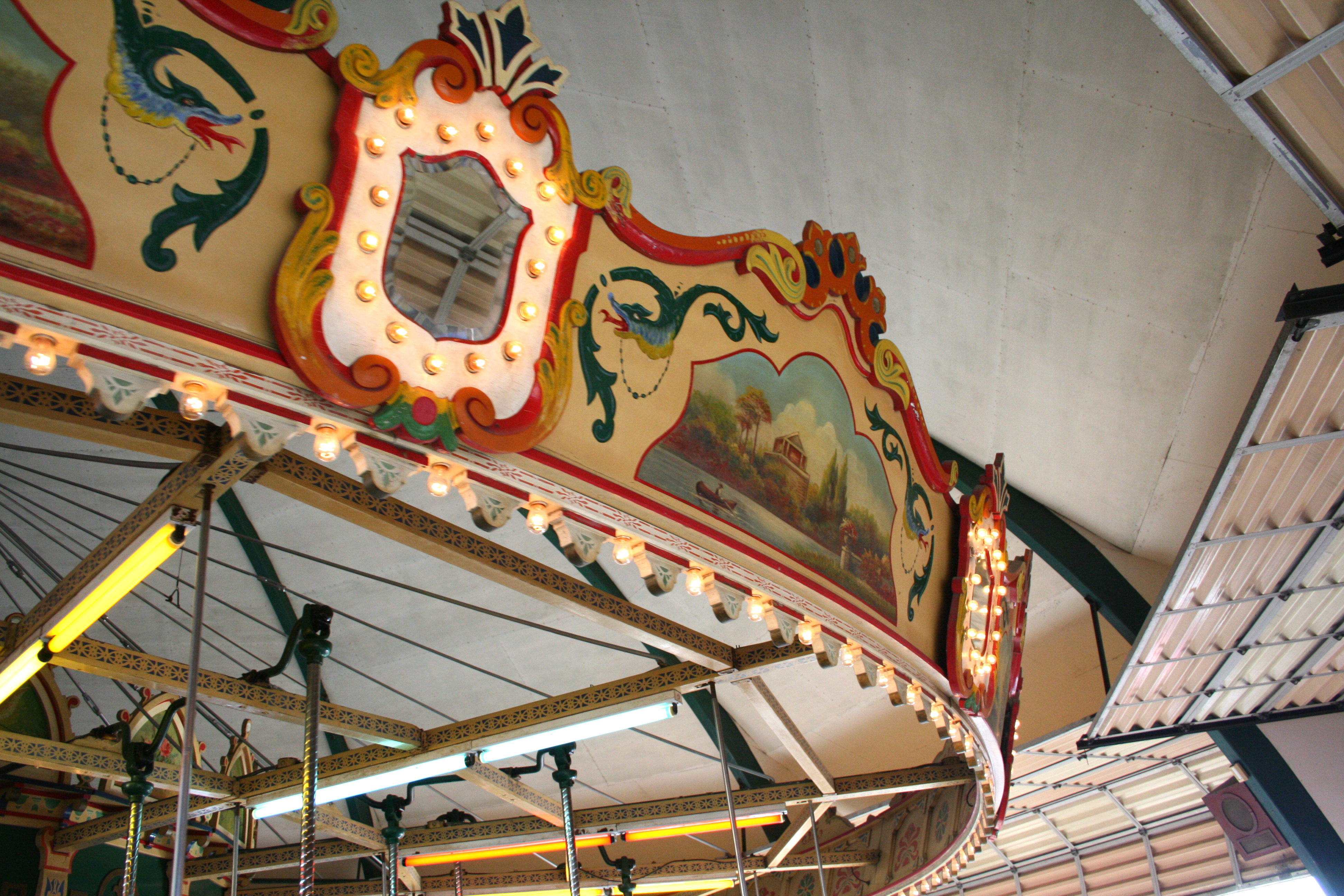 File:Kiddieland Amusement Park carousel top.jpg - Wikimedia Commons