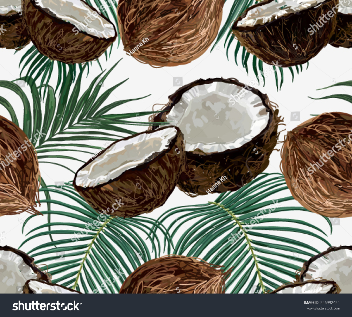 Beautiful Seamless Vector Tropical Pattern Background Stock Photo ...