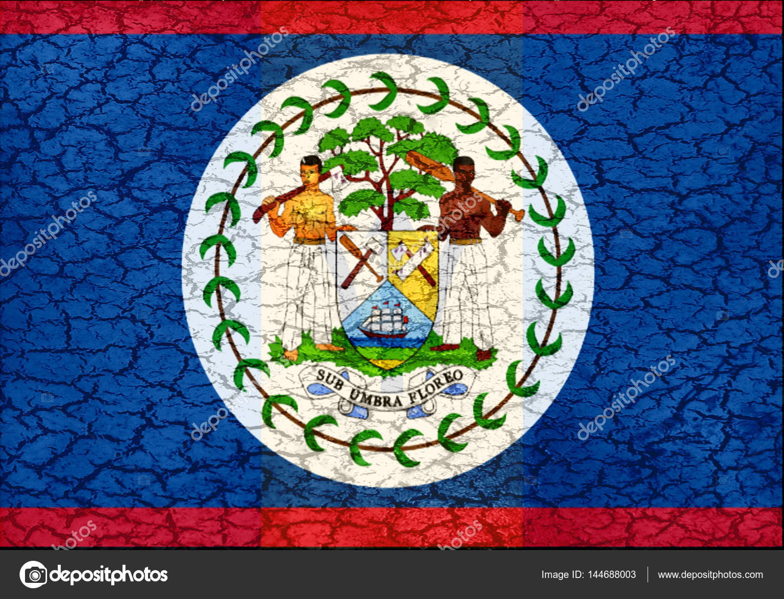 Belize Flag Grunge Style — Stock Photo © DanFLCreativo #144688003