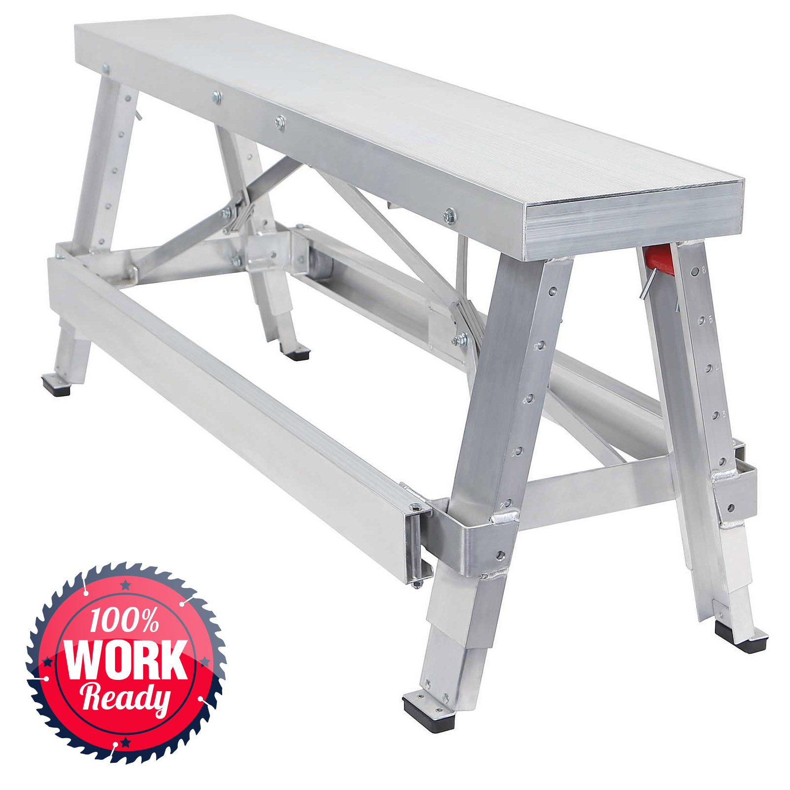 Drywall Bench Sawhorse Step Ladder - Adjustable Height Workbench 18 ...