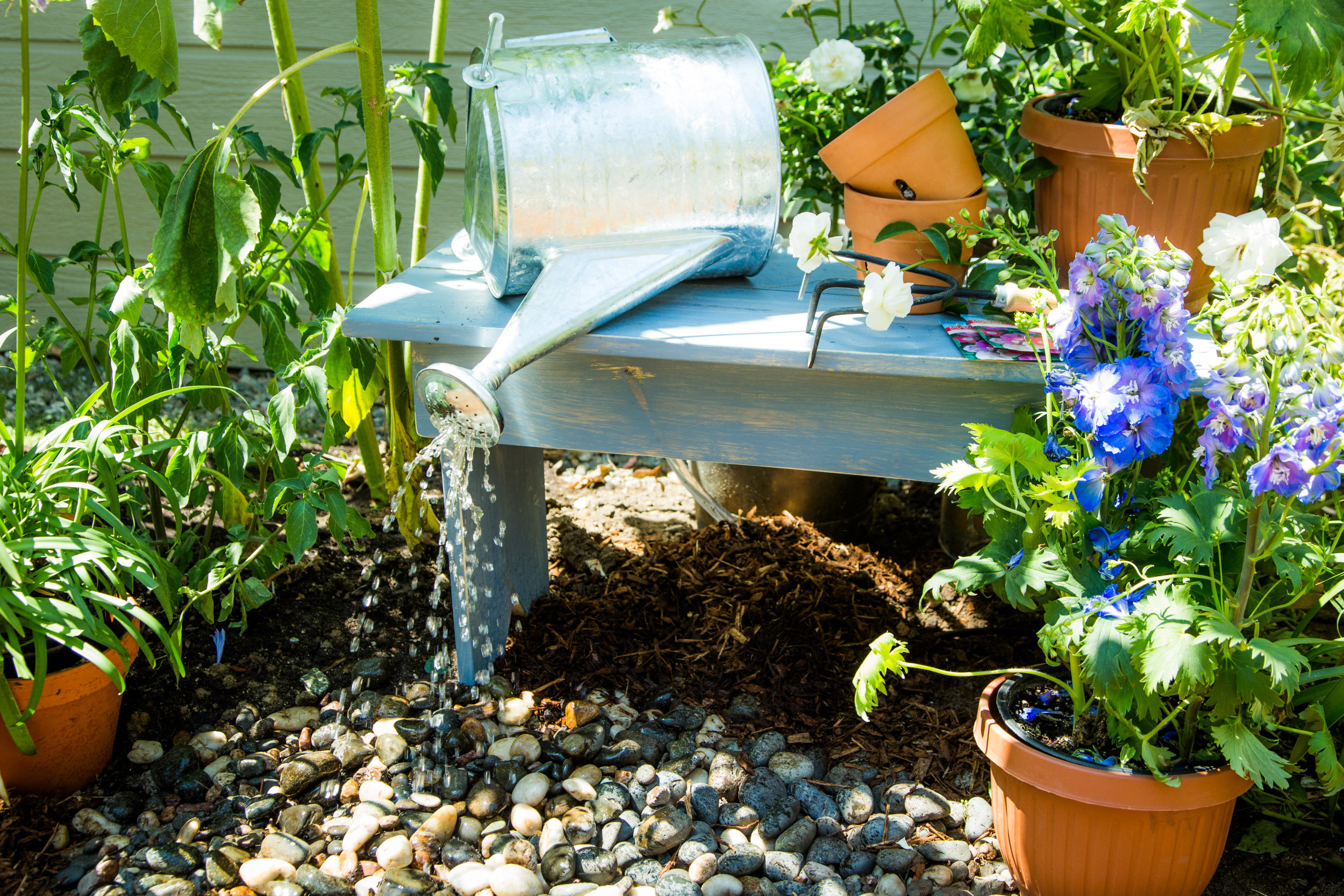 How To - Home & Family: DIY Watering Can Fountain | Hallmark Channel