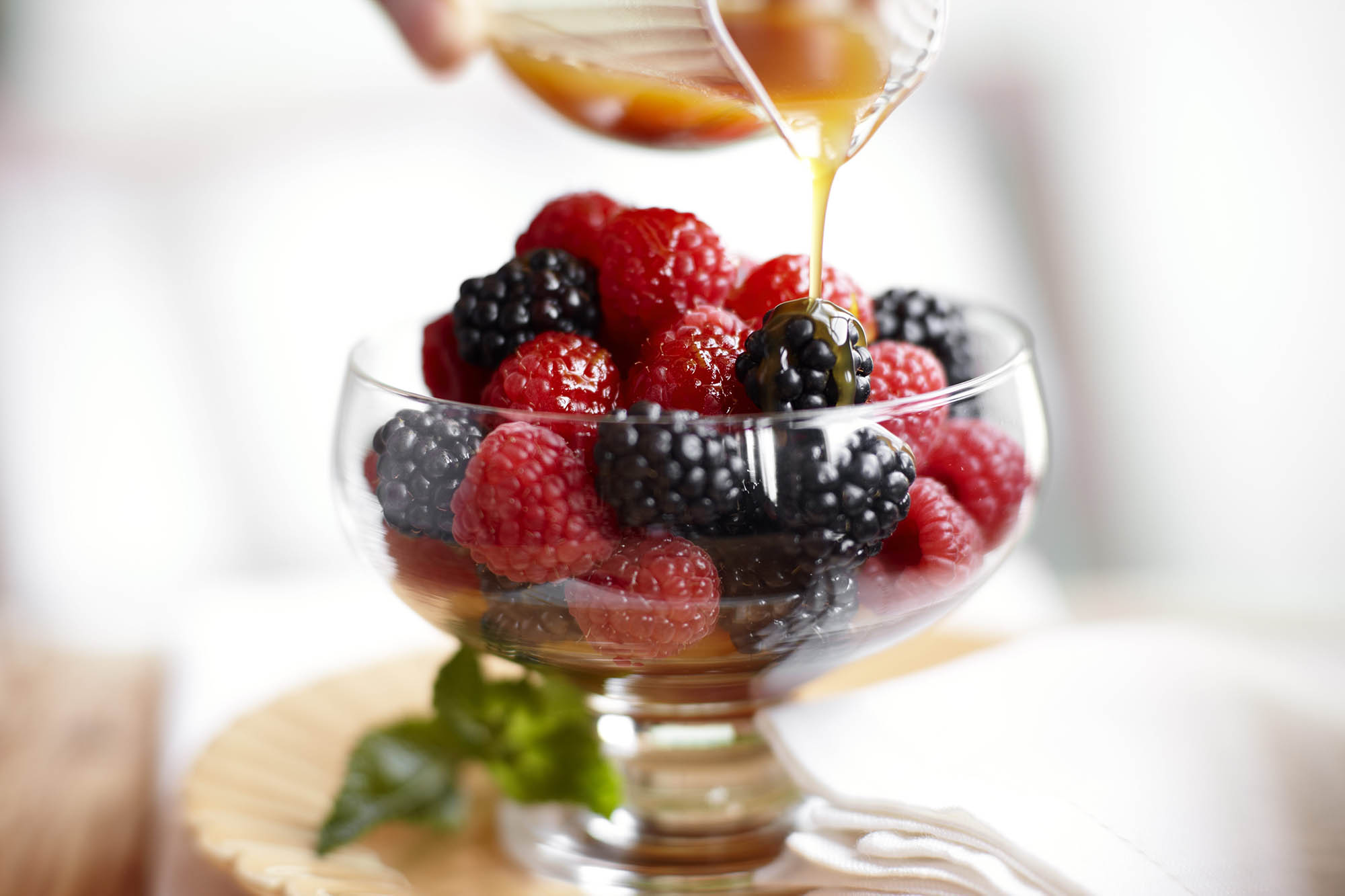 Mixed Berries with Orange Buttered Rum Sauce