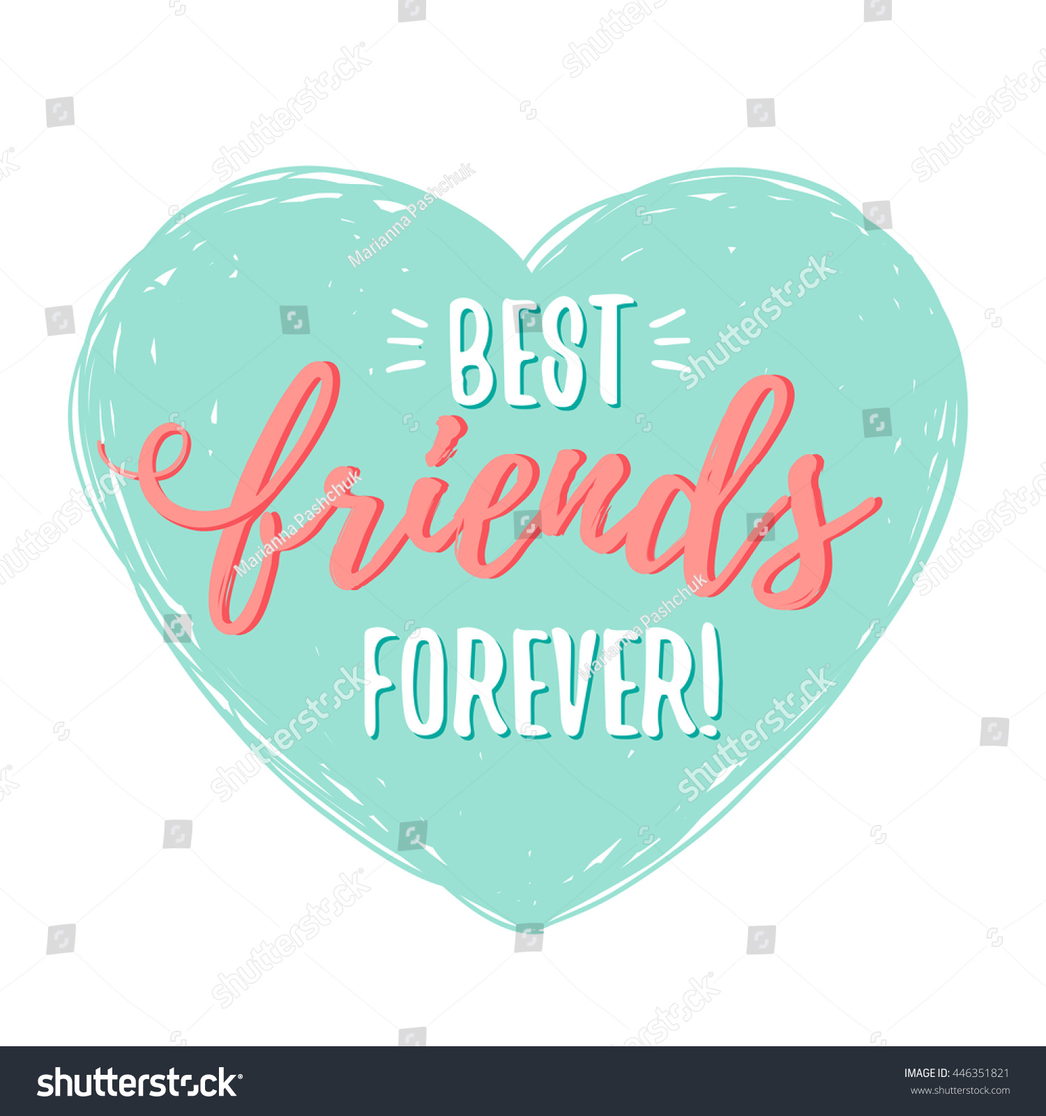 Best Friends Forever Heart Stock Photo (Photo, Vector, Illustration ...