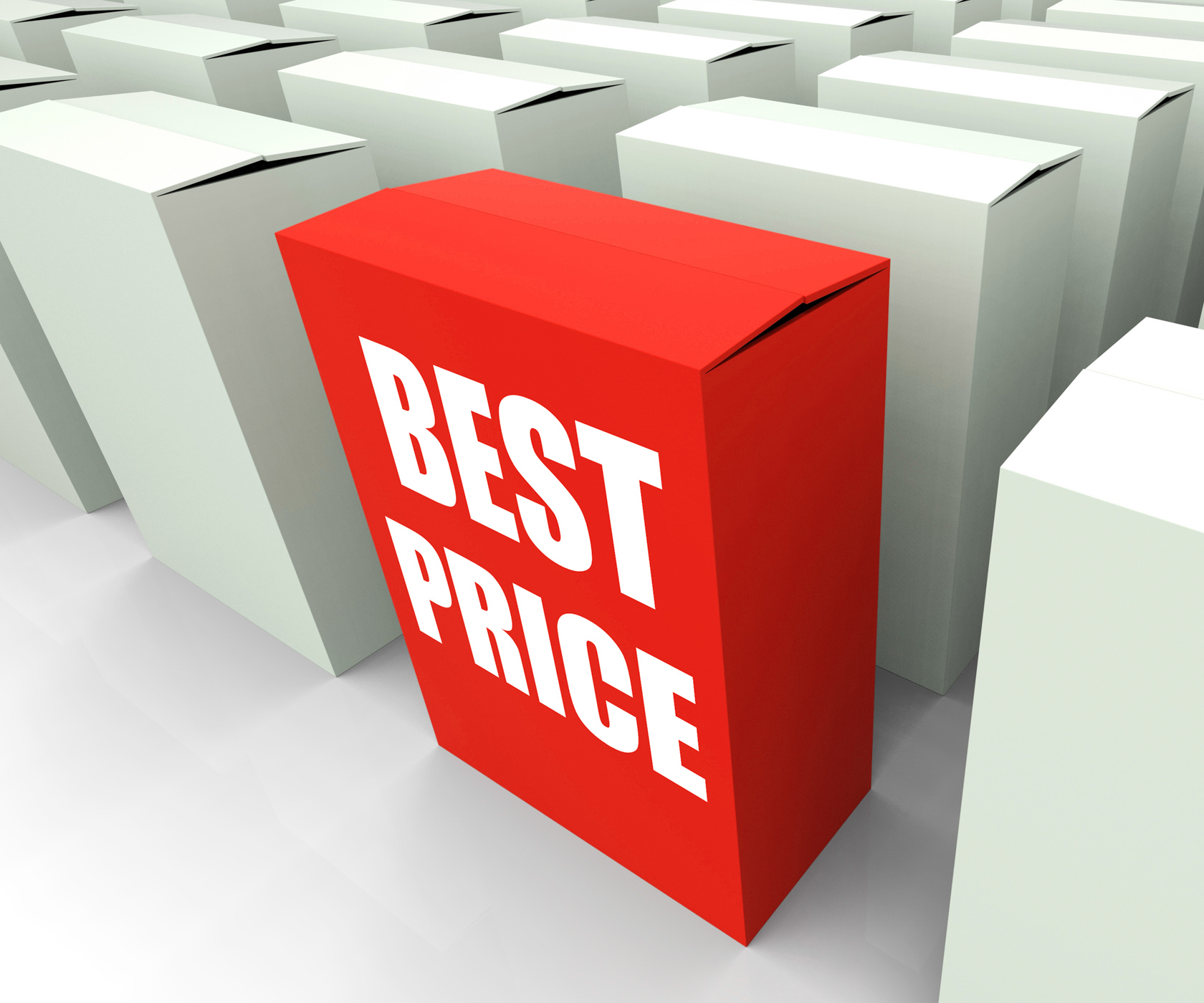 Best price box represents bargains and discounts photo