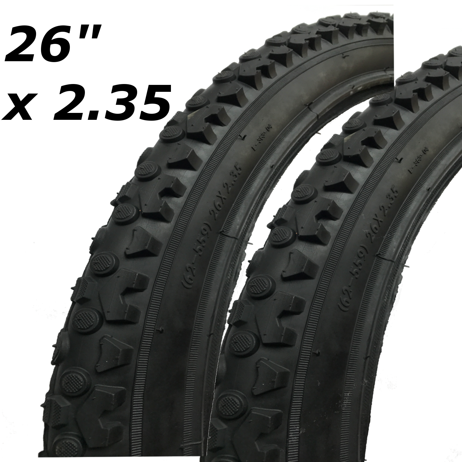 2x Bicycle Tyres Bike Tires - Mountain Bike - 26