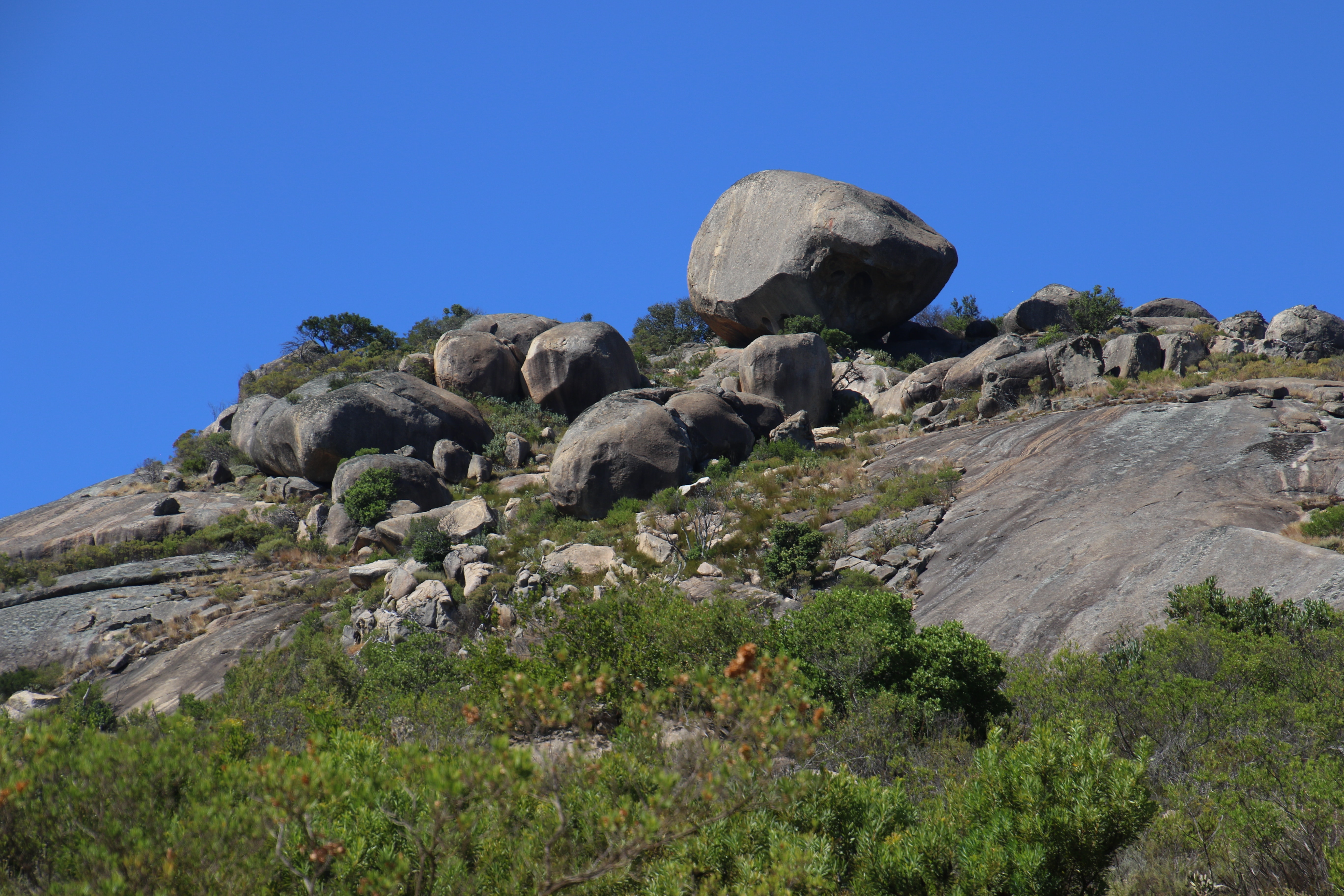 Big boulder on the mountain photo