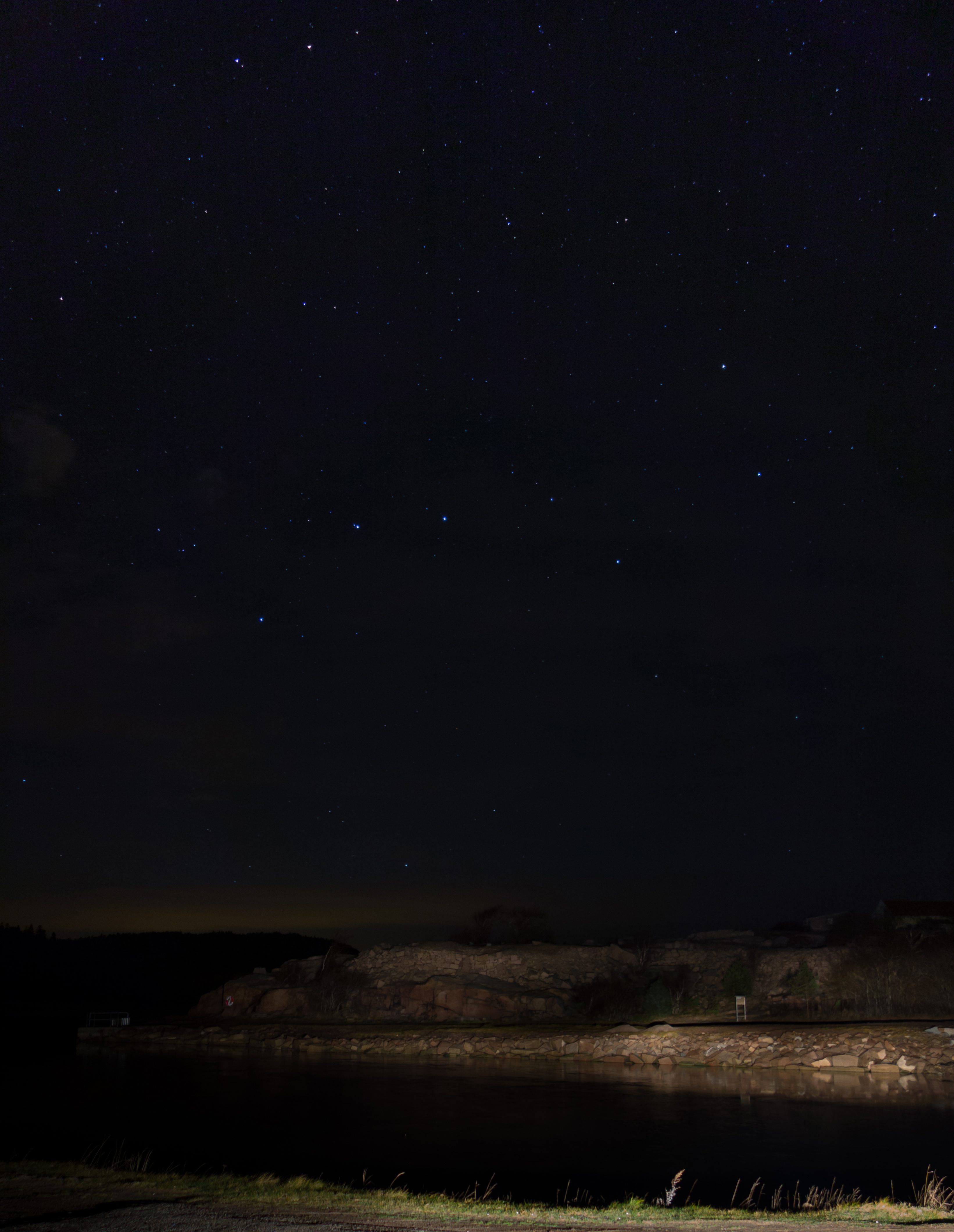 Big dipper over sandvik - in headlights photo