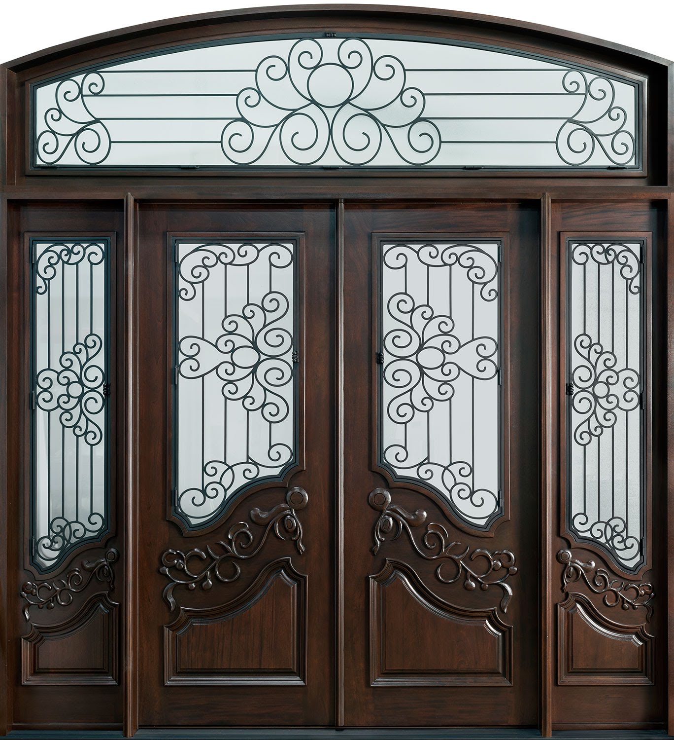 Big front door | dark brown wooden Modern Entry Doors with glass on ...