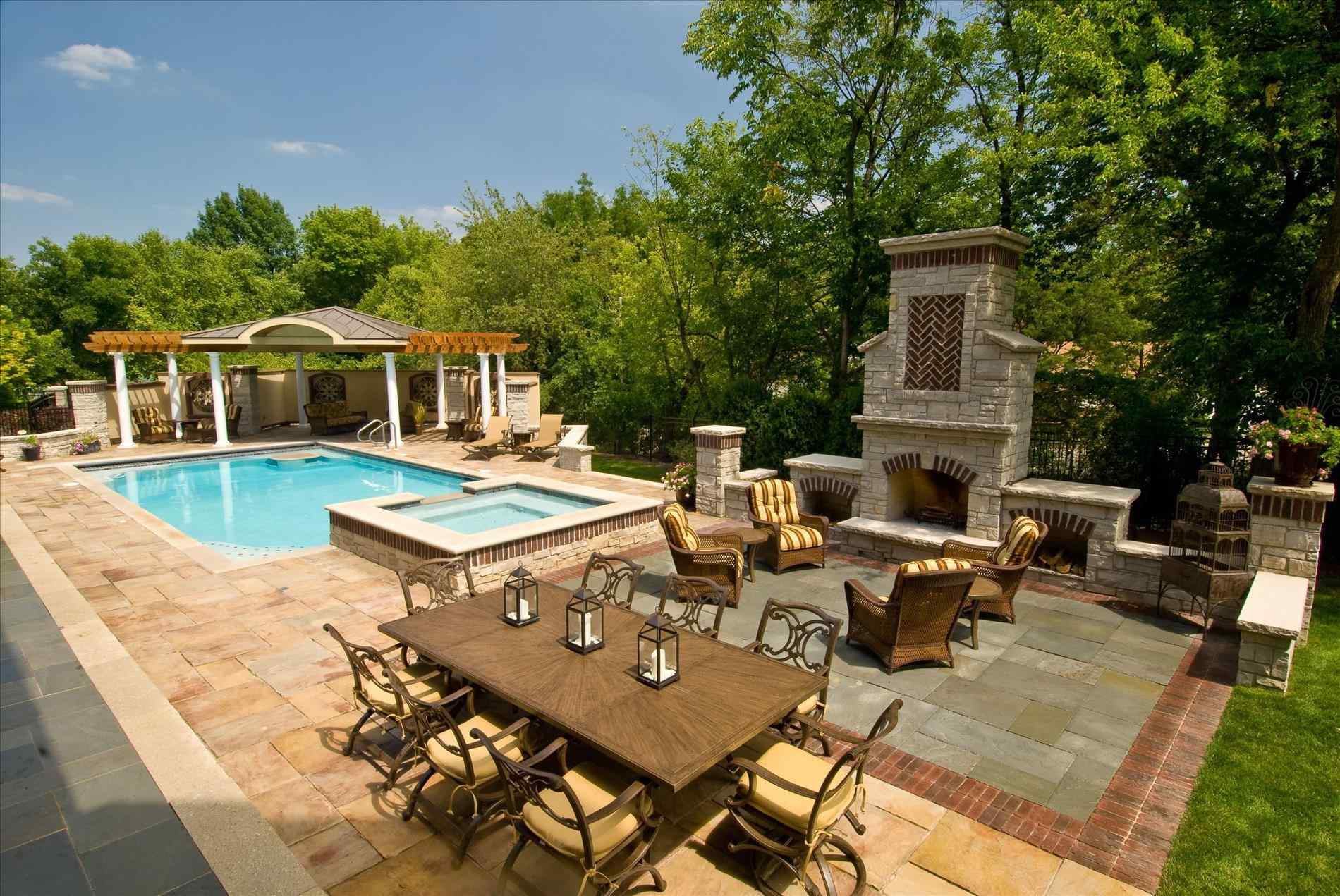 The Images Collection of House modern beautiful backyards with pools ...