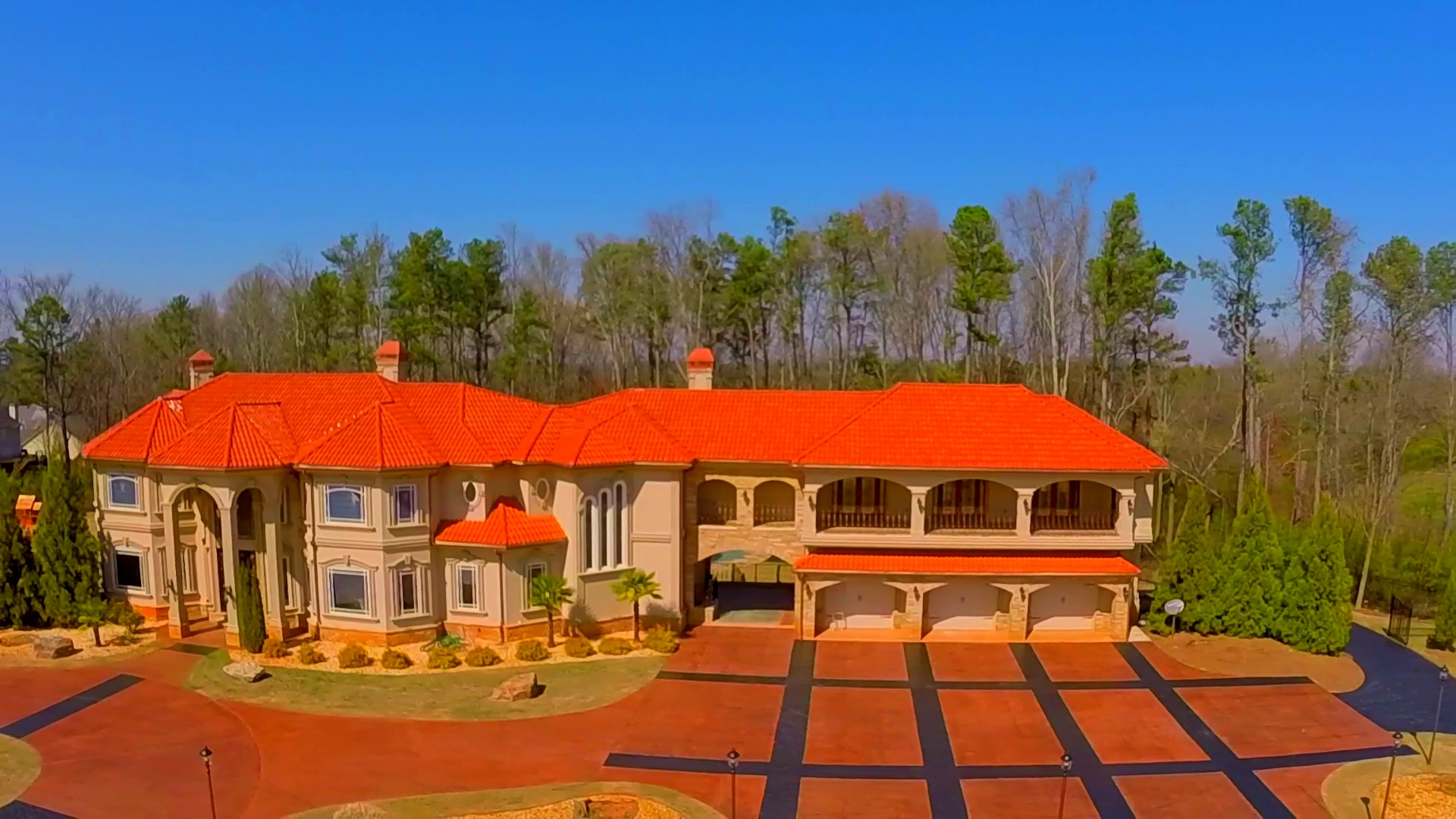 Aerial Great Mansion - Luxury Big House Stock Video Footage ...