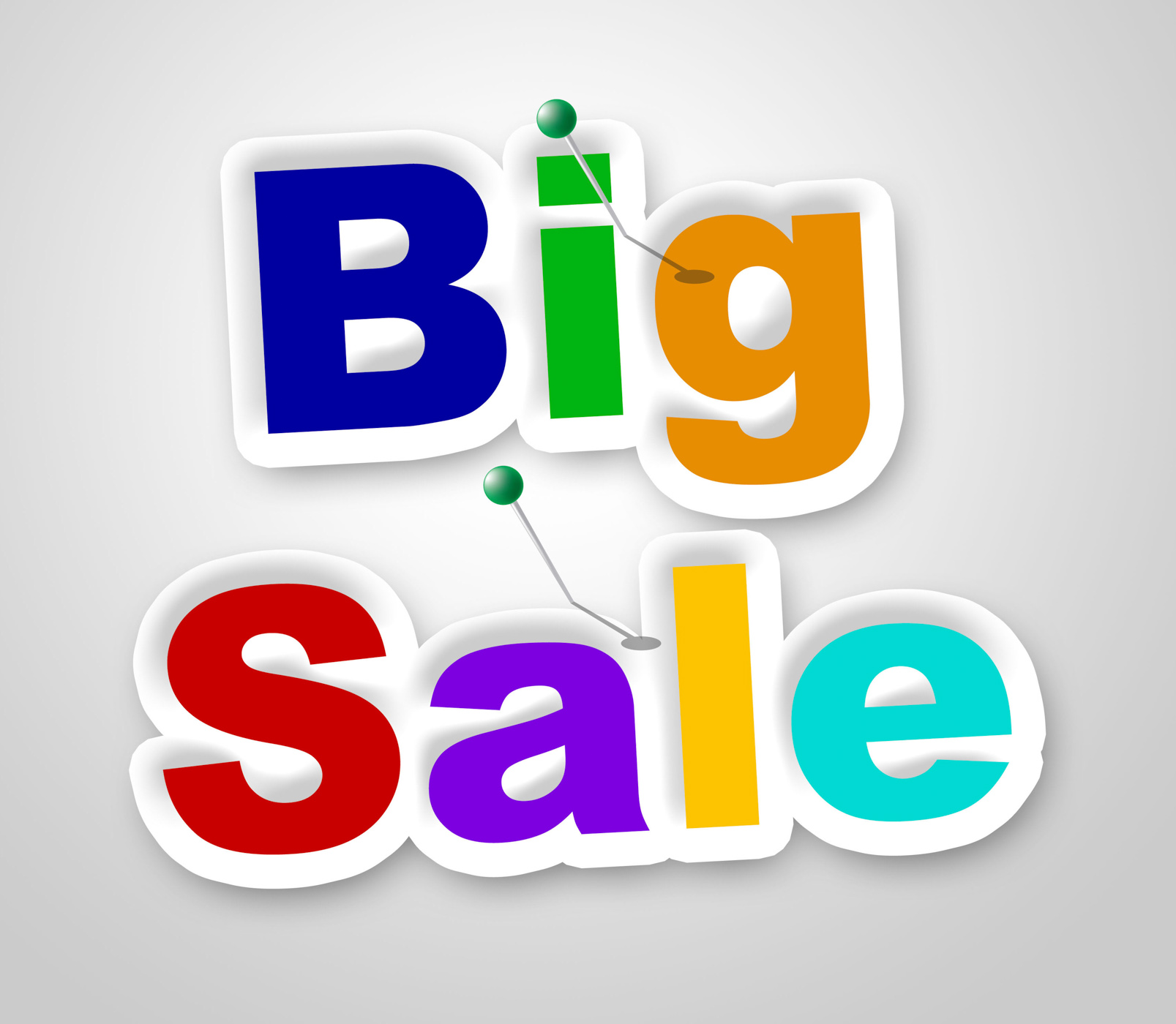Big sale sign represents offer retail and closeout photo