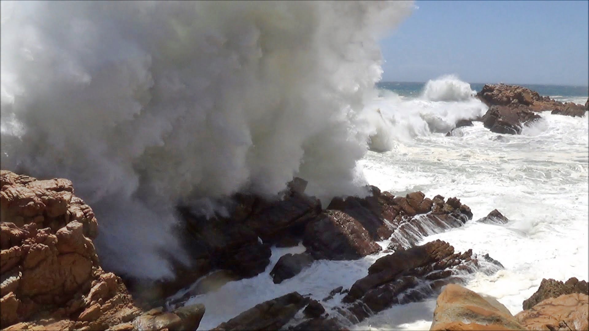 Big ocean waves crashing into rocks and exploding - HD 1080P - YouTube