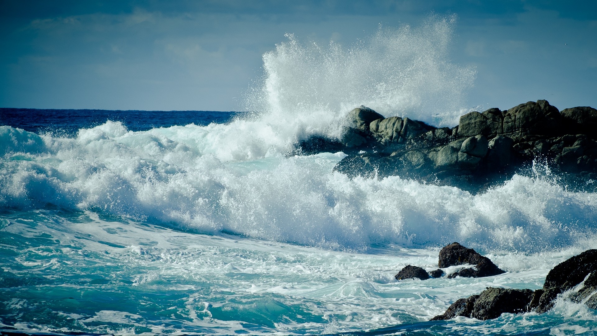 Oceans: Crashing Big Waves Nature Ocean Blue Hd Wallpaper for HD 16 ...