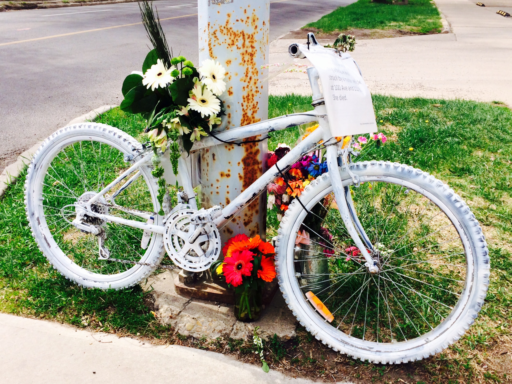 Edmonton ghost bikes raise awareness after cyclist deaths