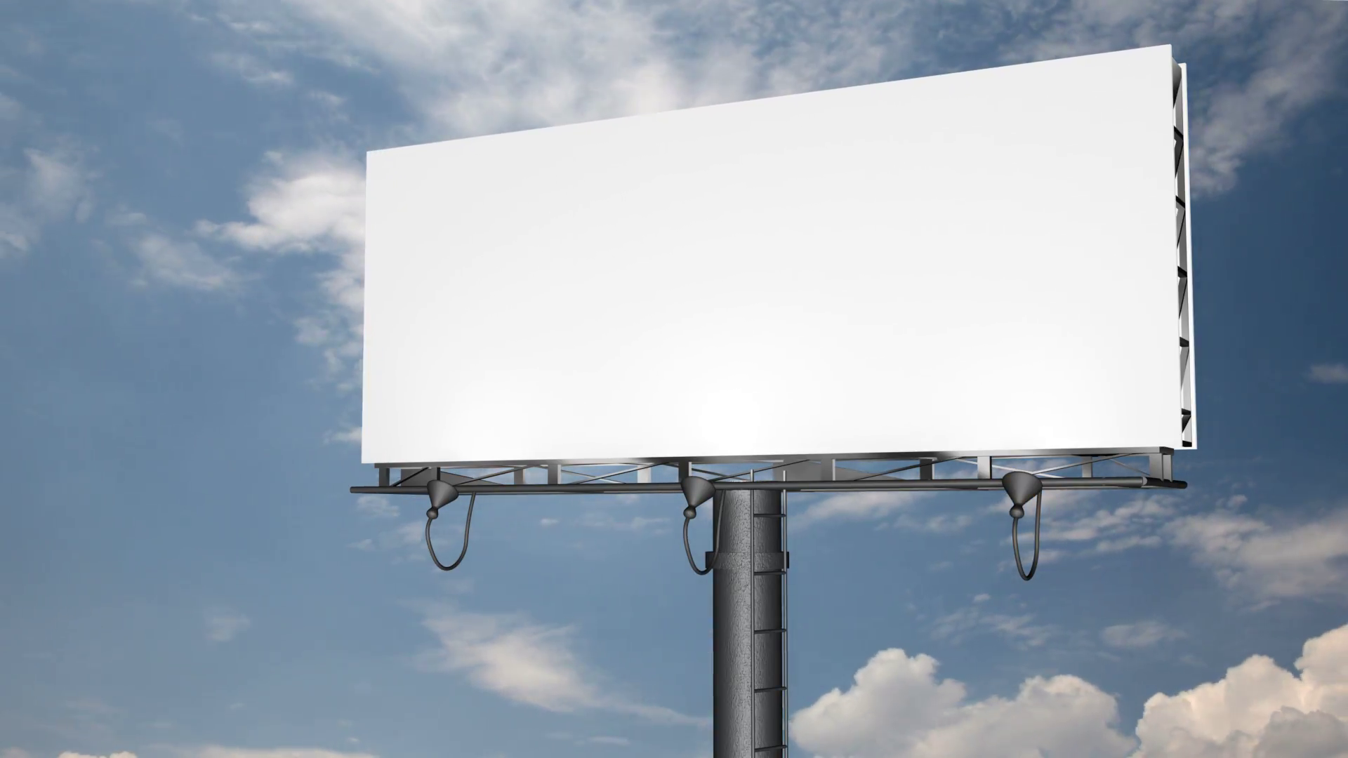 Blank Billboard with Moving Clouds Motion Background - Videoblocks