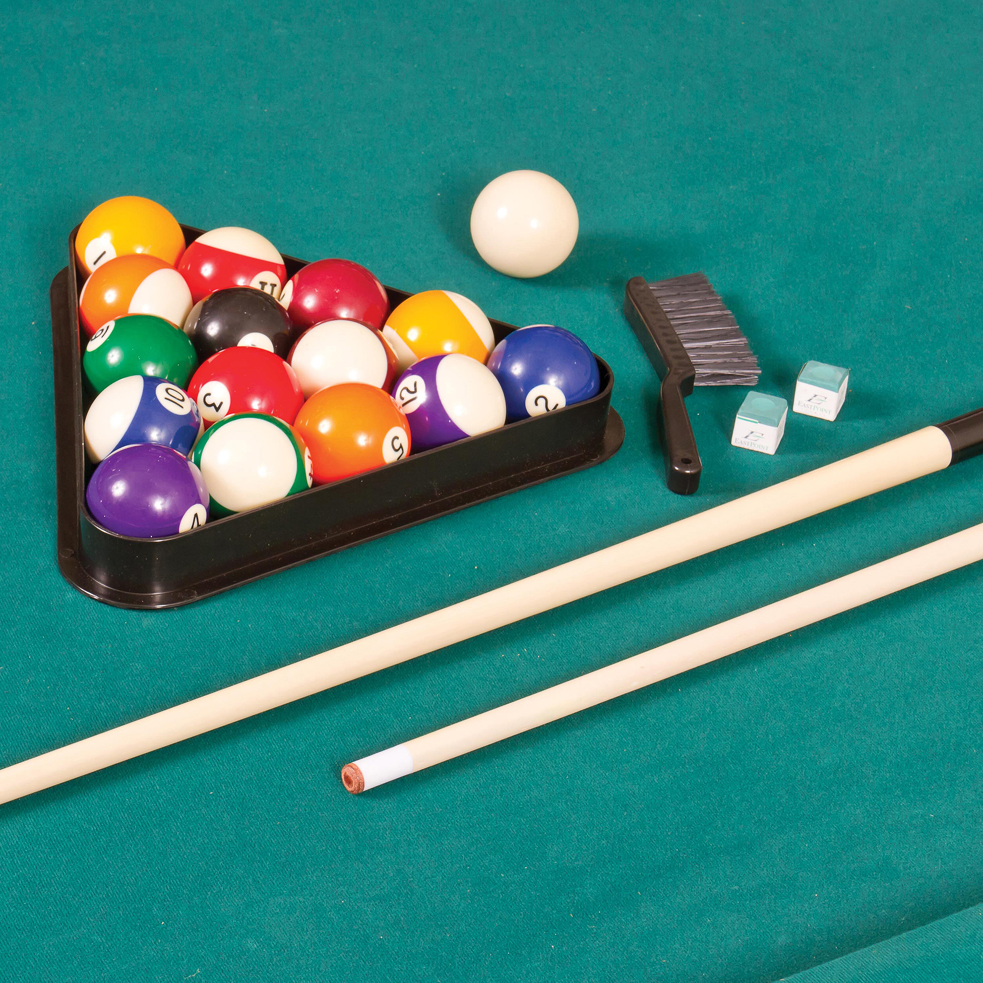 EastPoint Sports 87-Inch Brighton Billiard Pool Table, Green ...