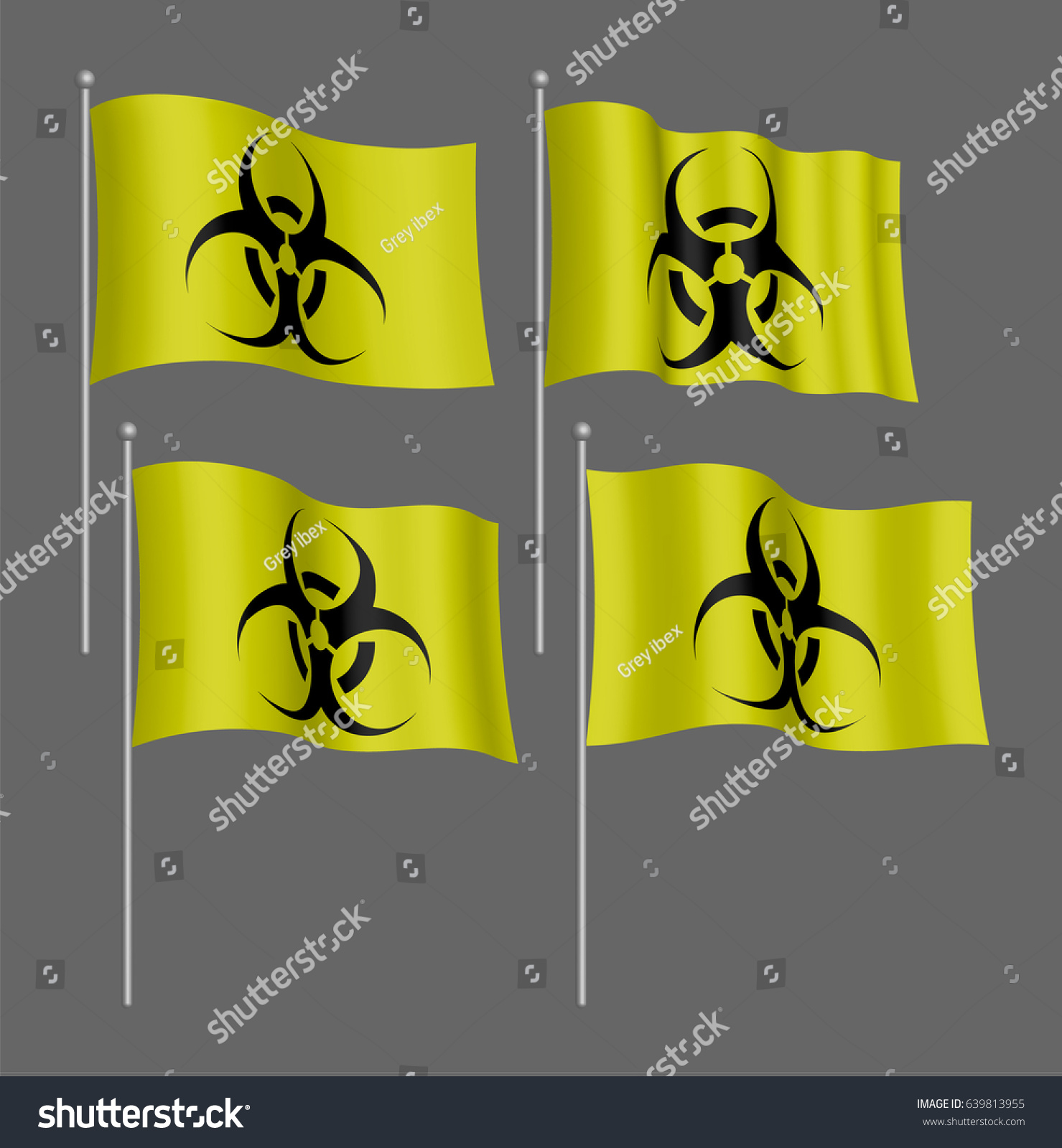 Illustration Golf Flag Biohazard Sign Stock Vector 639813955 ...