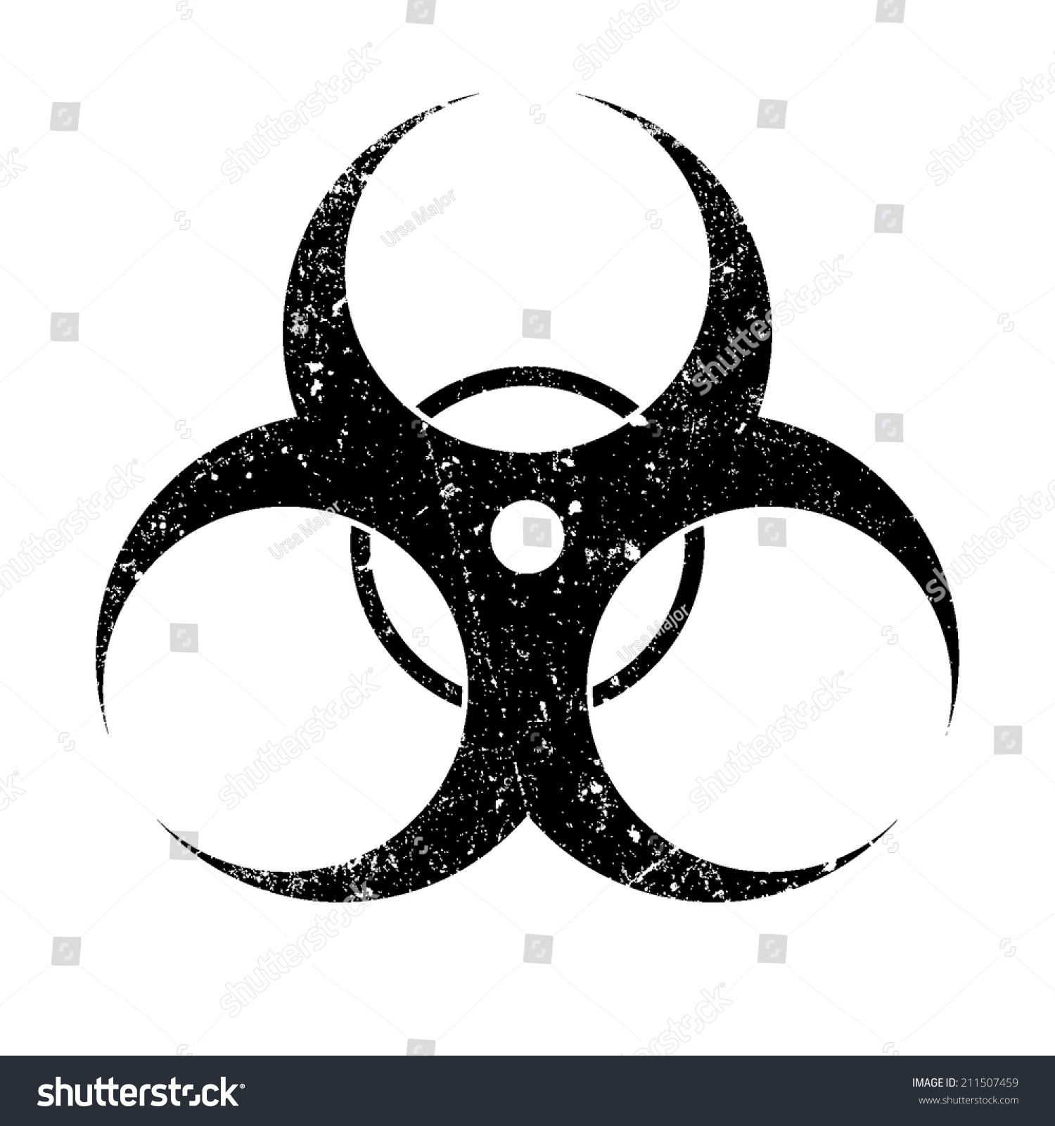 Biohazard Grunge Symbol Your Design Stock Illustration 211507459 ...