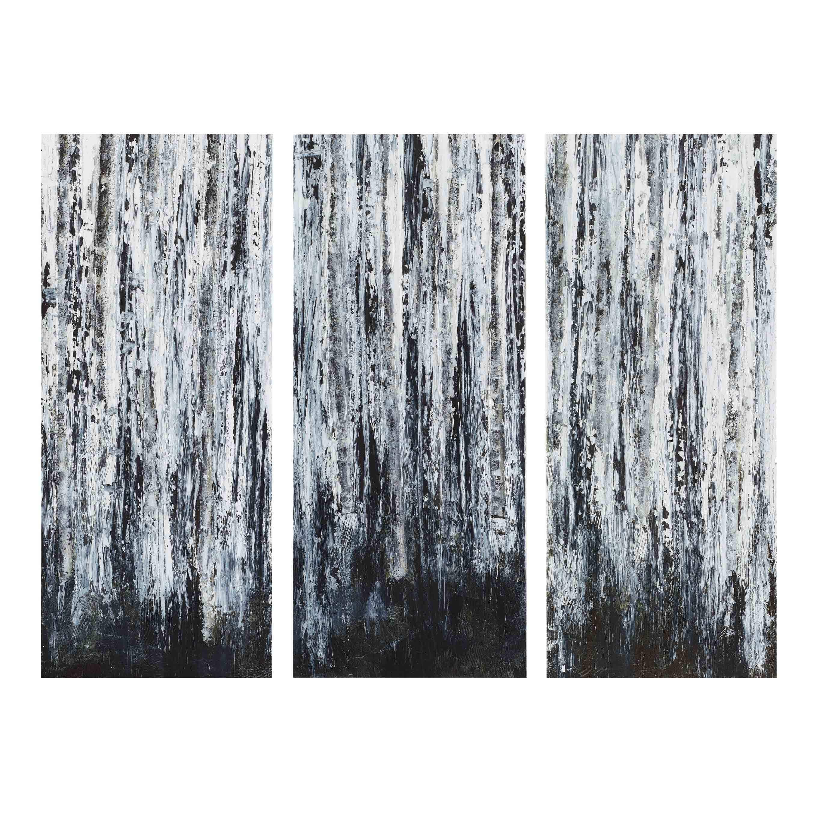 Madison Park Hutton 'Birch Forest' 3-piece Printed Canvas with Gel ...