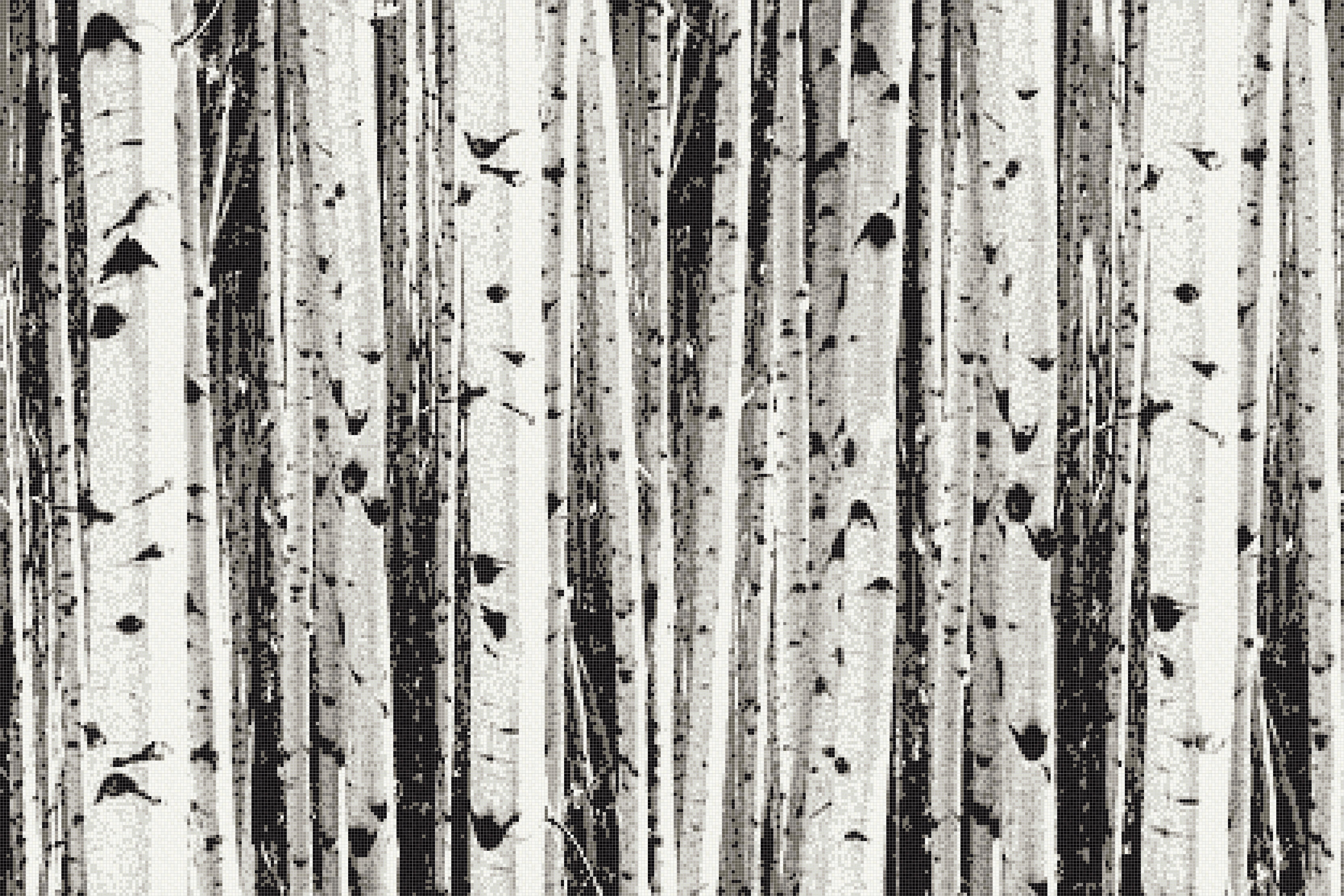 Grey Birch Trees Tile Pattern | Aspen Titanium by ARTAIC