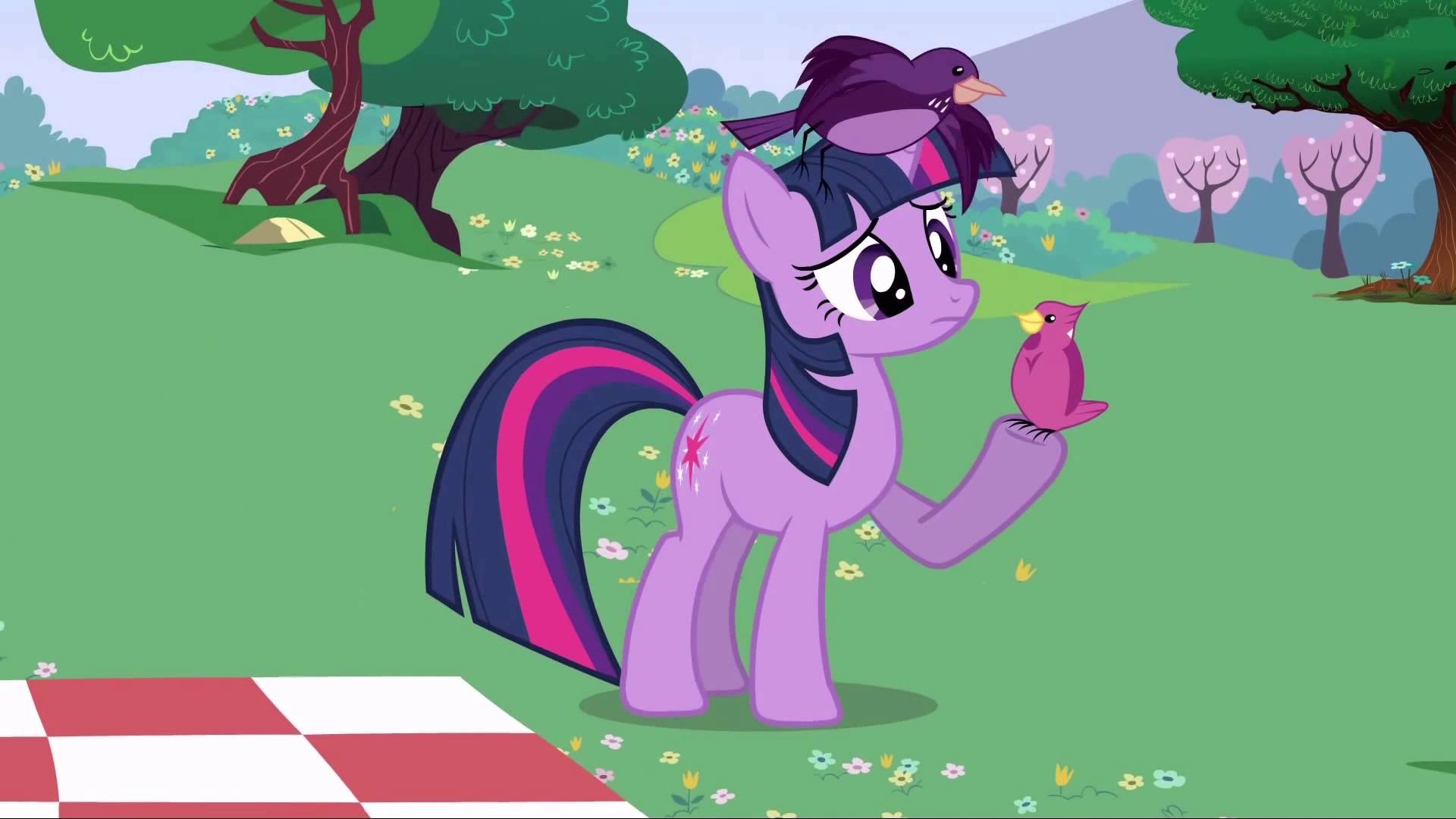 Purple horse thing loves birds - YouTube