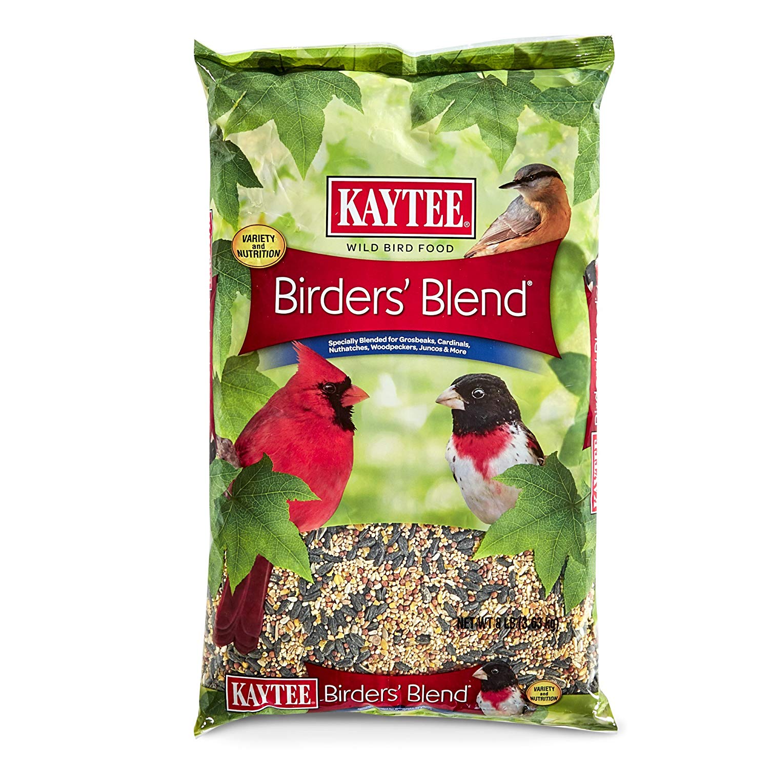 Amazon.com : Kaytee Birders' Blend, 8-Pound Bag : Wild Bird Birdseed ...