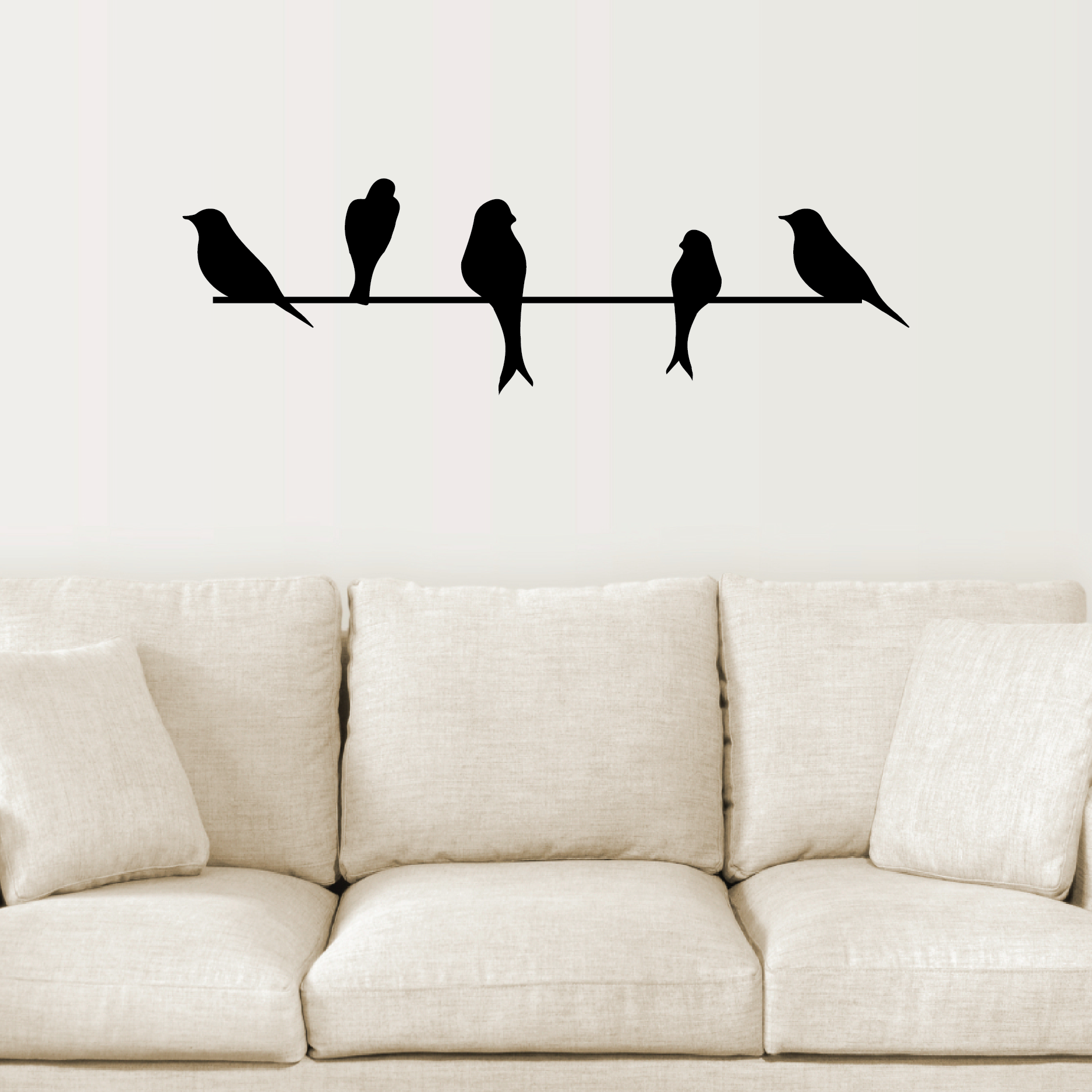 Силуэт птицы на стене