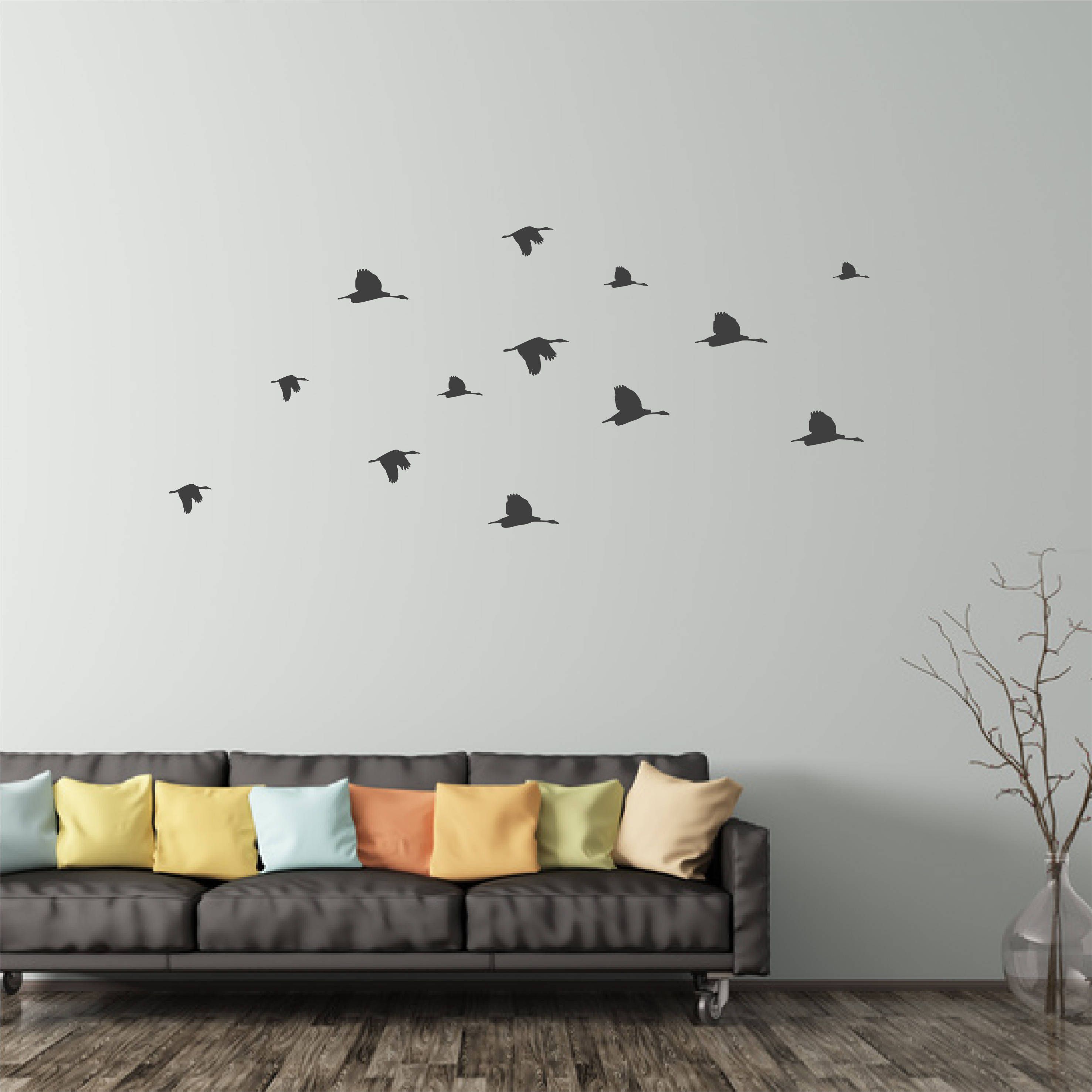 Flock Of Flying Birds Wall Sticker Peel And Stick Wall Decals Bird ...