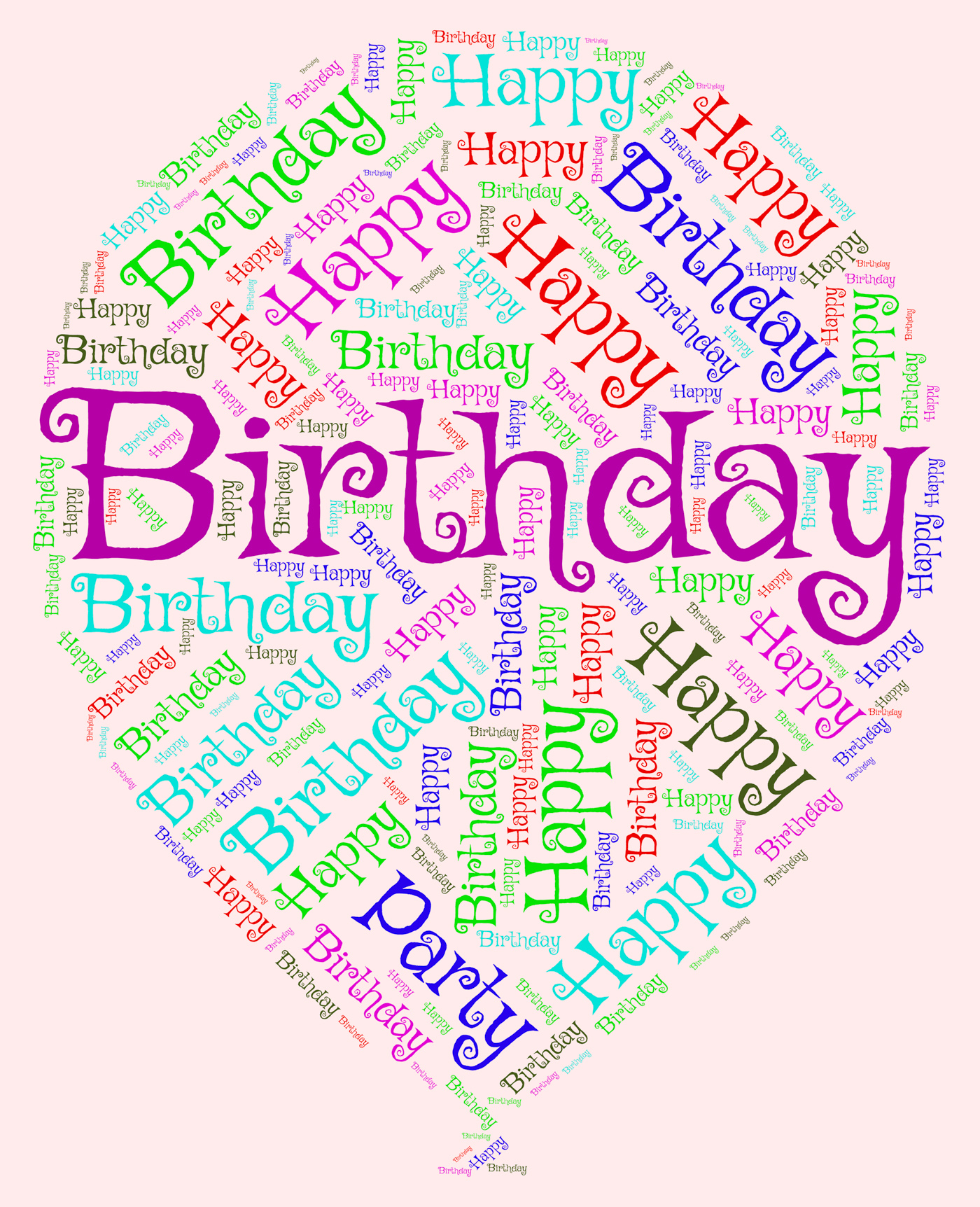 Birthday Balloons Means Congratulation Party And Words, Balloon, Wordcloud, Word, Text, HQ Photo