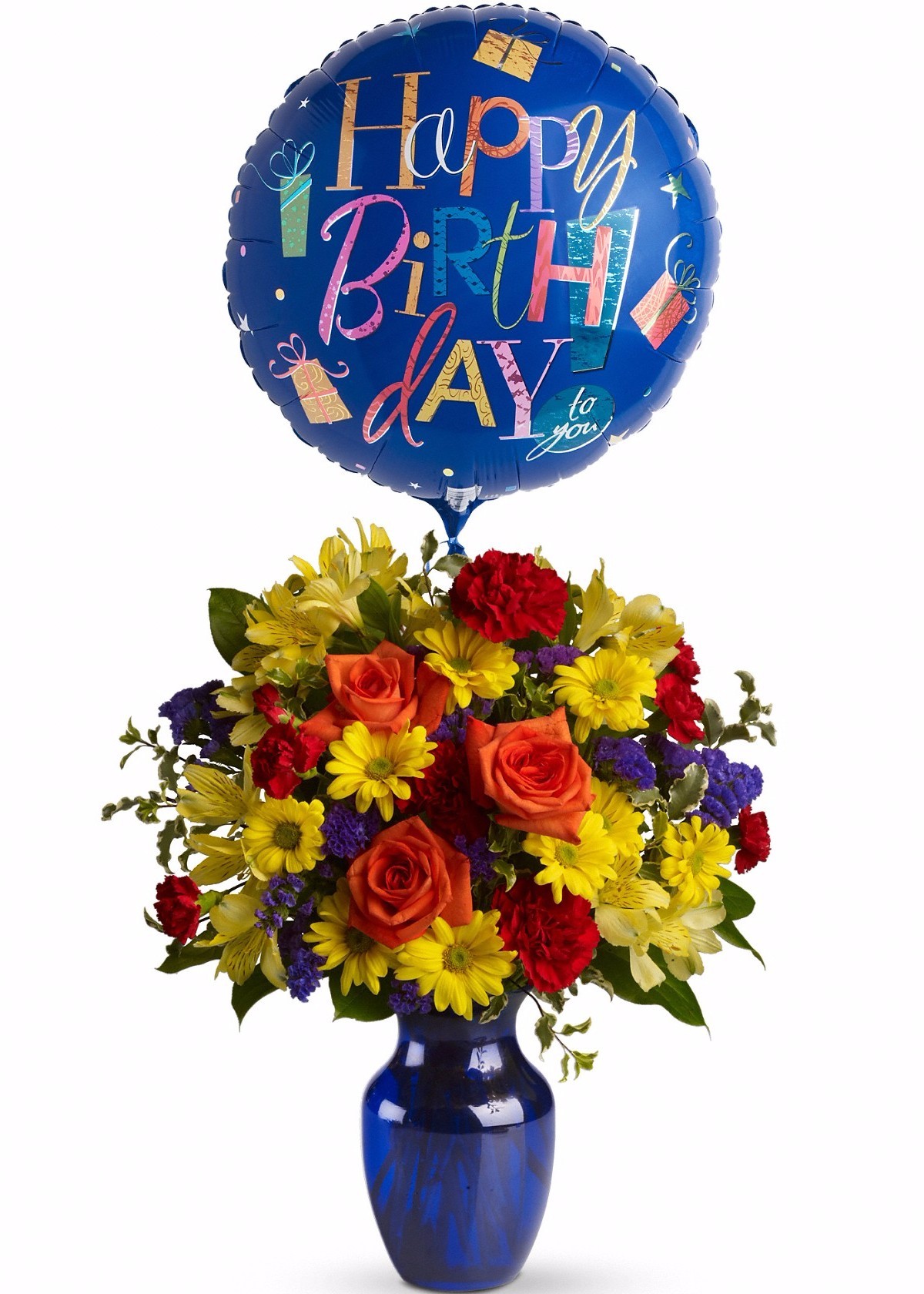 Fly Away Birthday Bouquet with Balloon in Tallahassee, FL | Blossoms ...