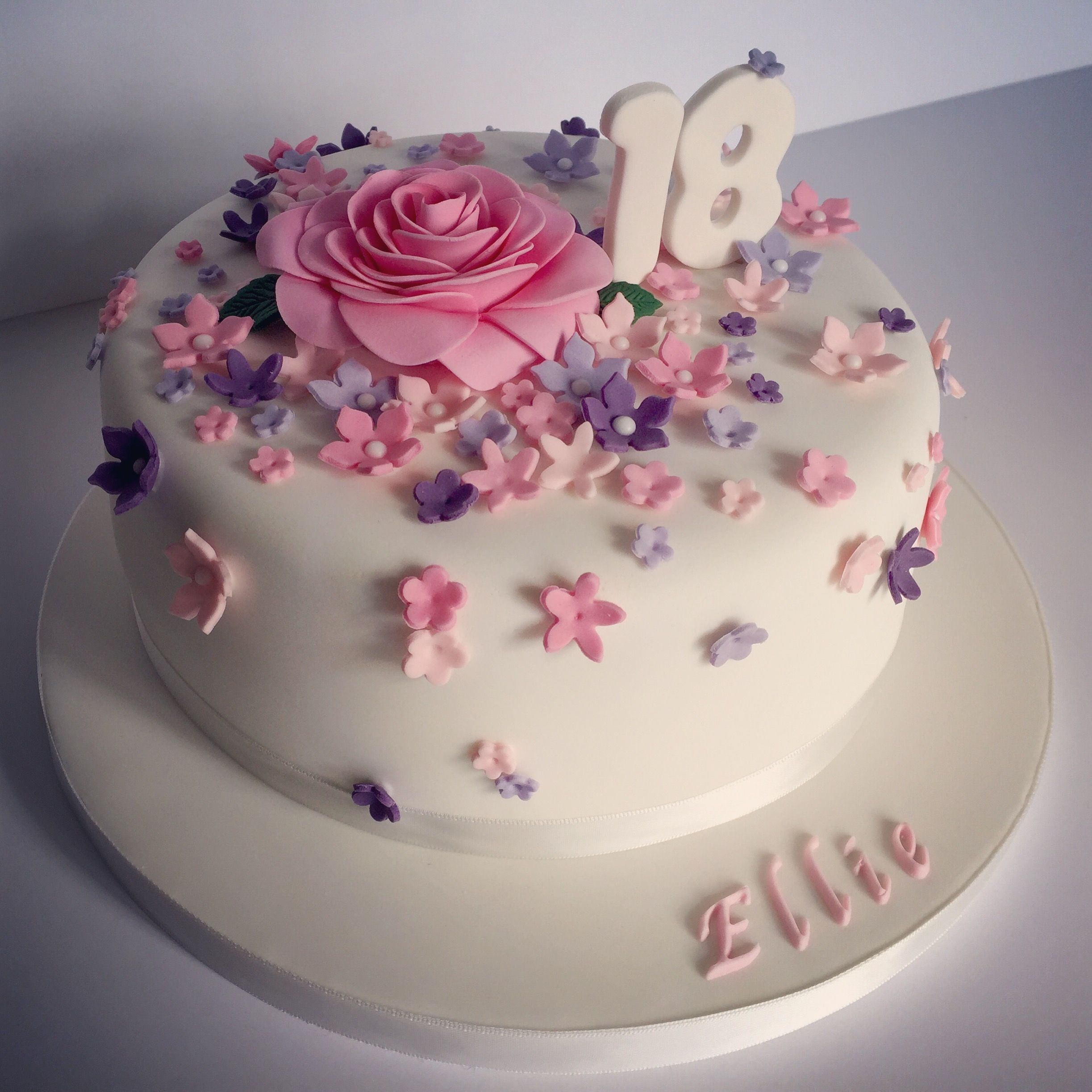 Pretty 18th birthday cake for pretty girl. Design by Elina Prawito ...
