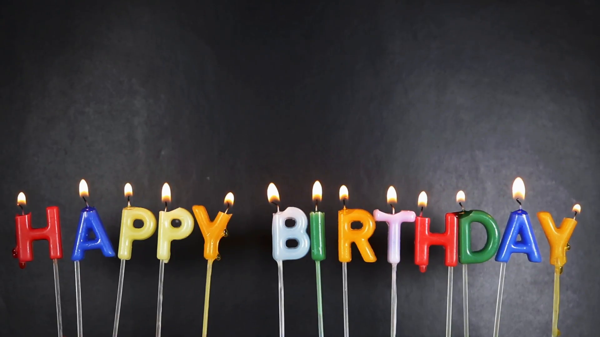 Happy birthday candles on black background Stock Video Footage ...
