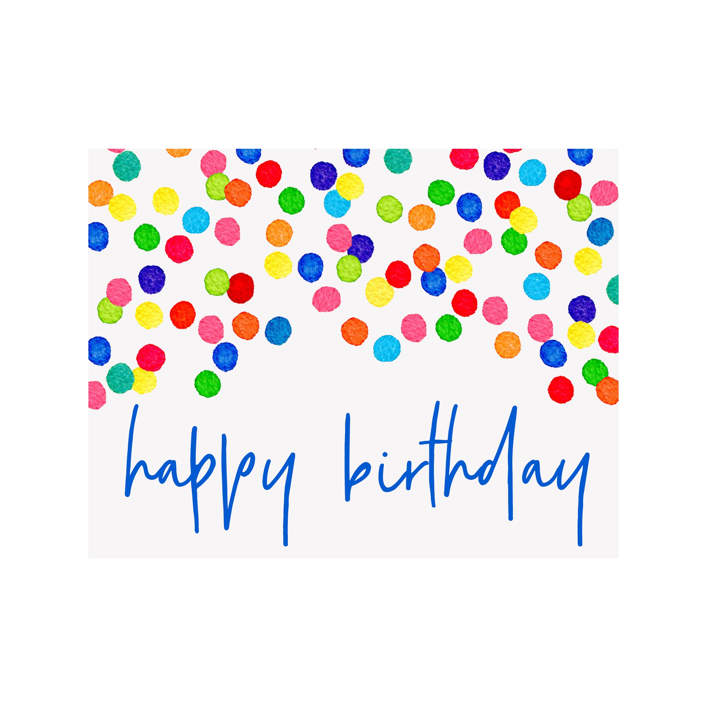 Confetti Happy Birthday Card - Brake Ink