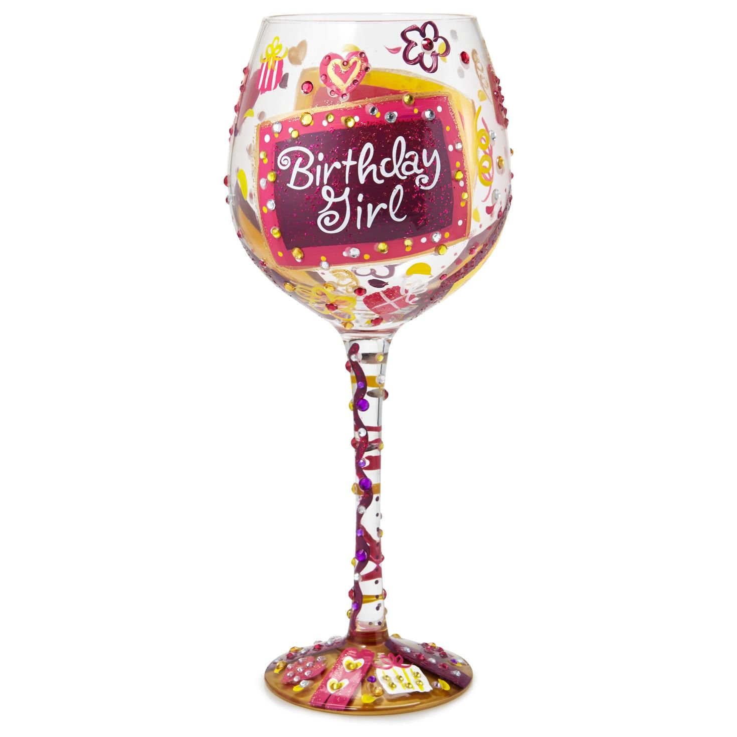 Lolita® Birthday Girl Oversized Hand-Painted Wine Glass, 22 oz ...