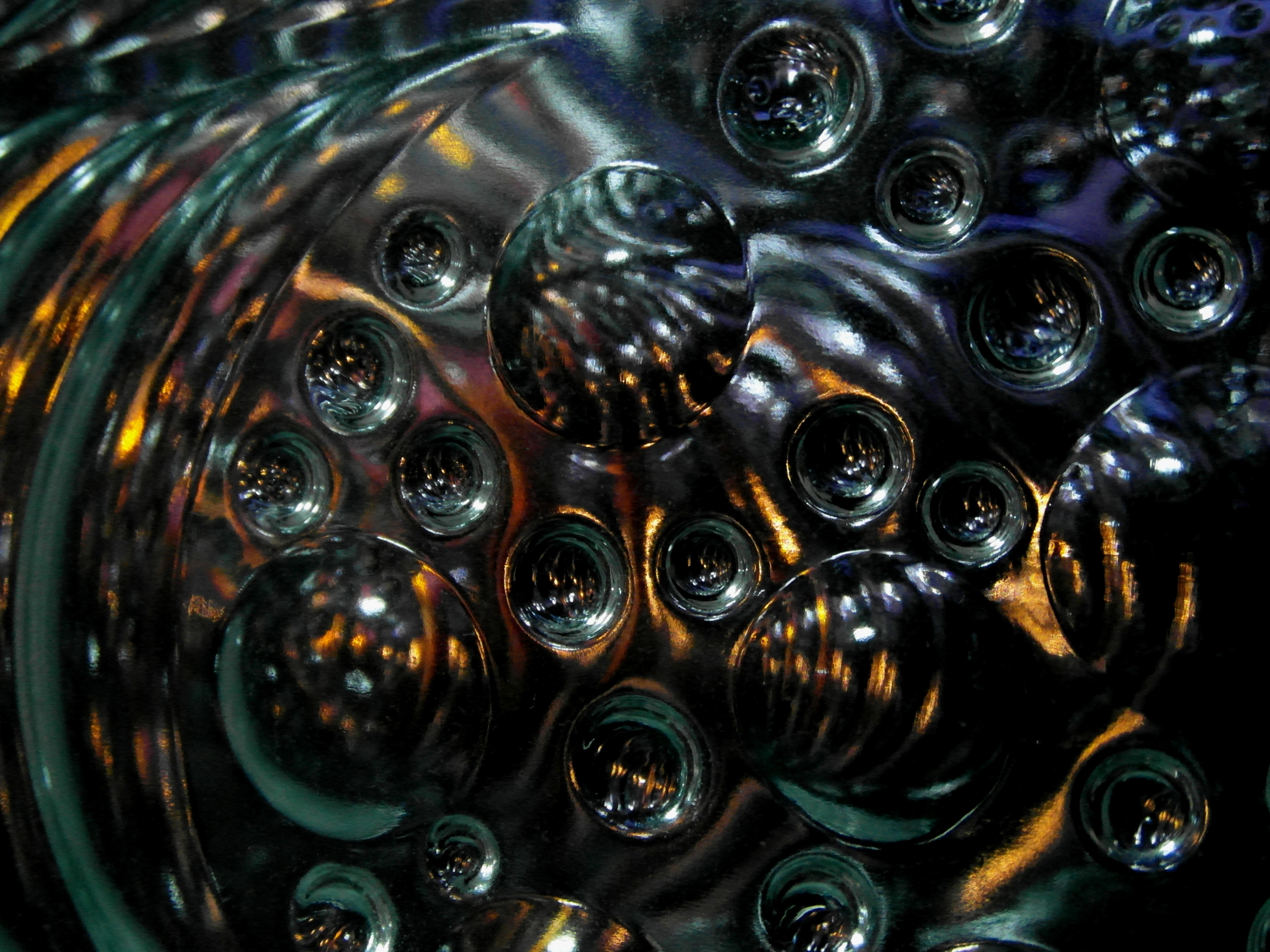 Black Abstract Bubble Background, 3d, Render, Hole, Liquid, HQ Photo