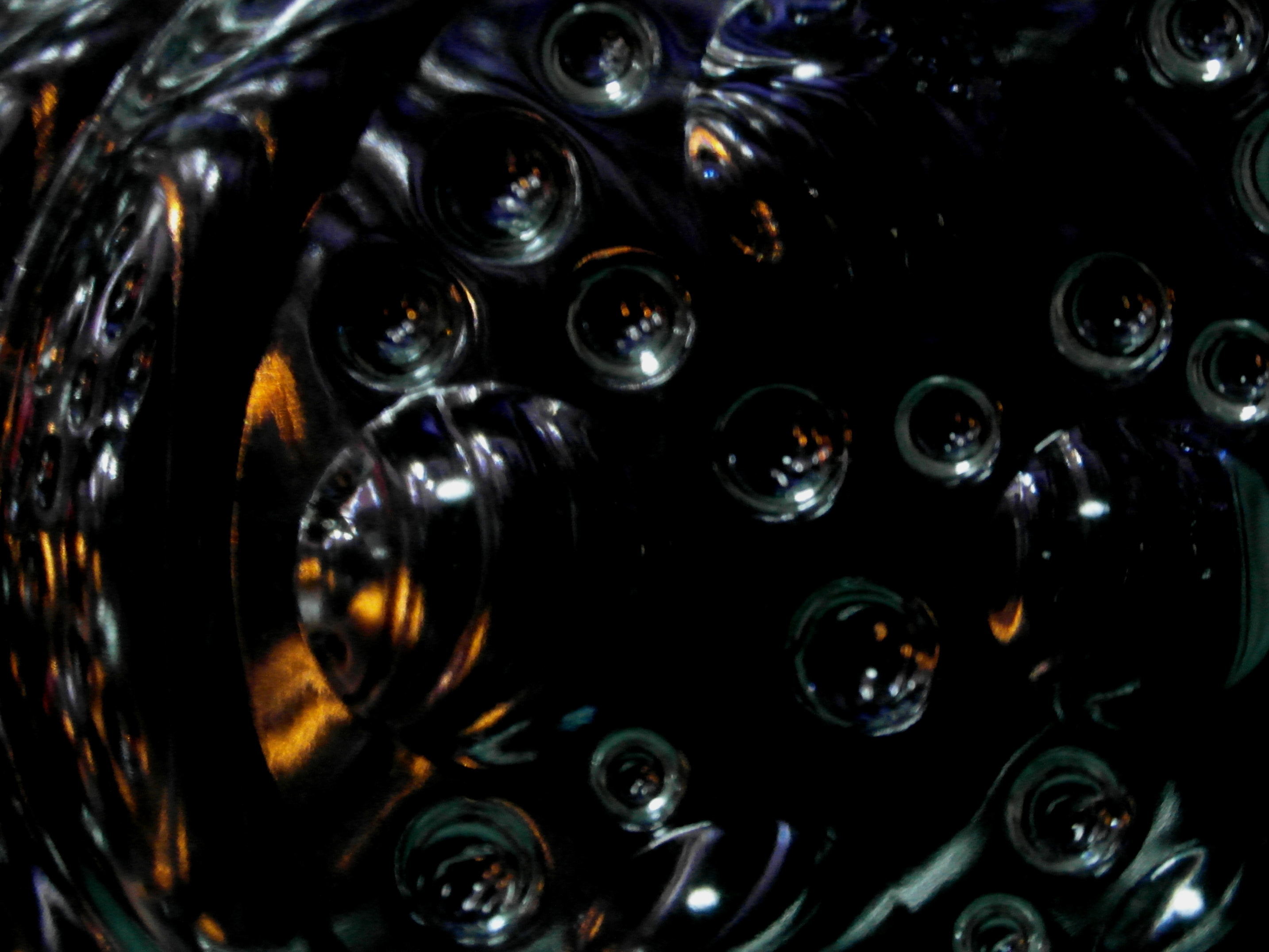 Black abstract bubble background photo