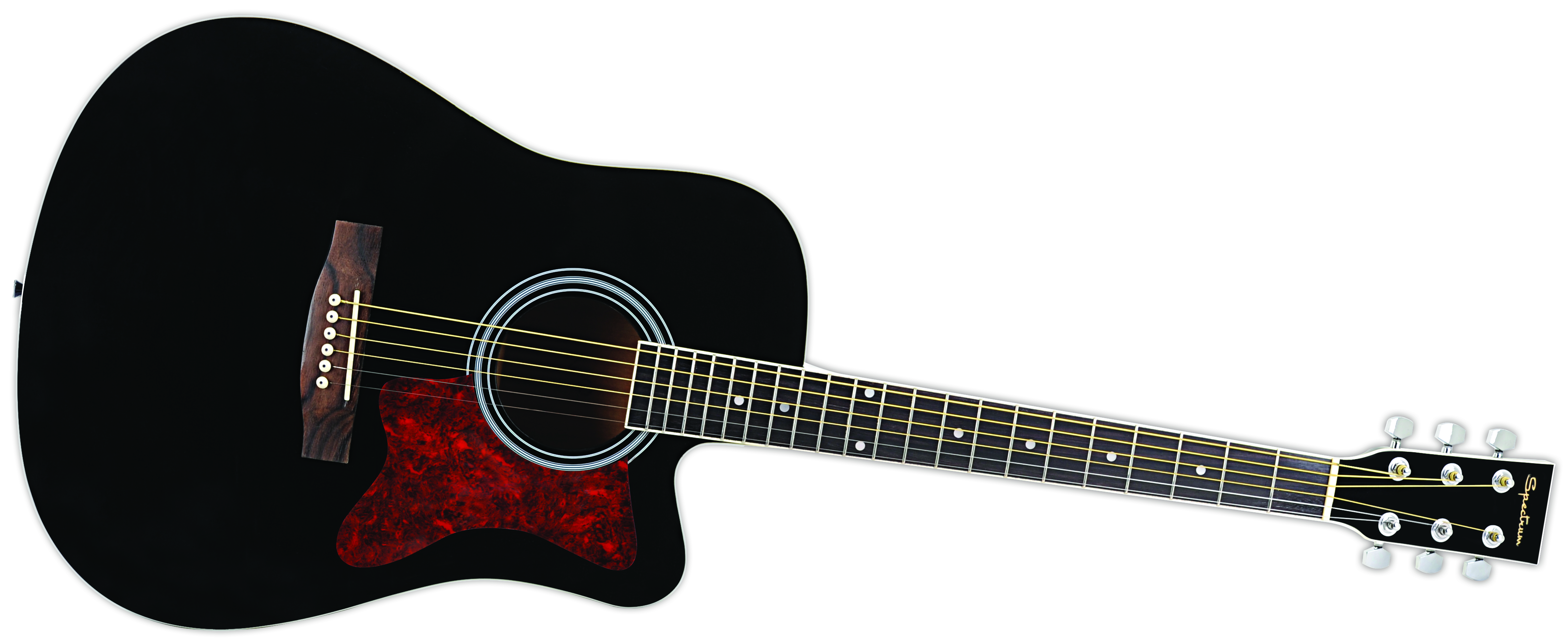 Spectrum AIL-128 Full Size Black Cutaway Acoustic Guitar - Walmart.com