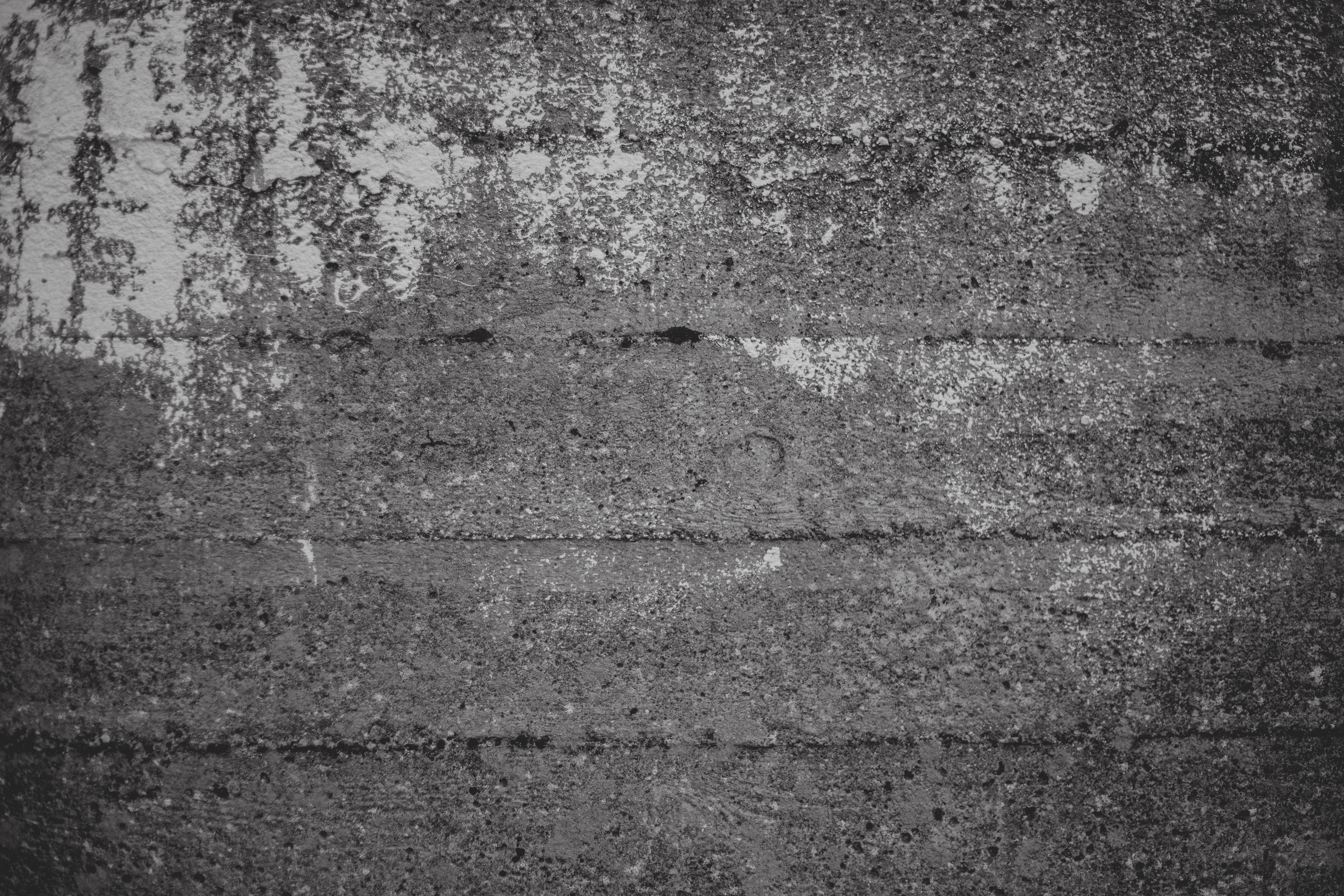 Black and White Grunge Wall Texture, Concrete, Damaged, Details, Grunge, HQ Photo